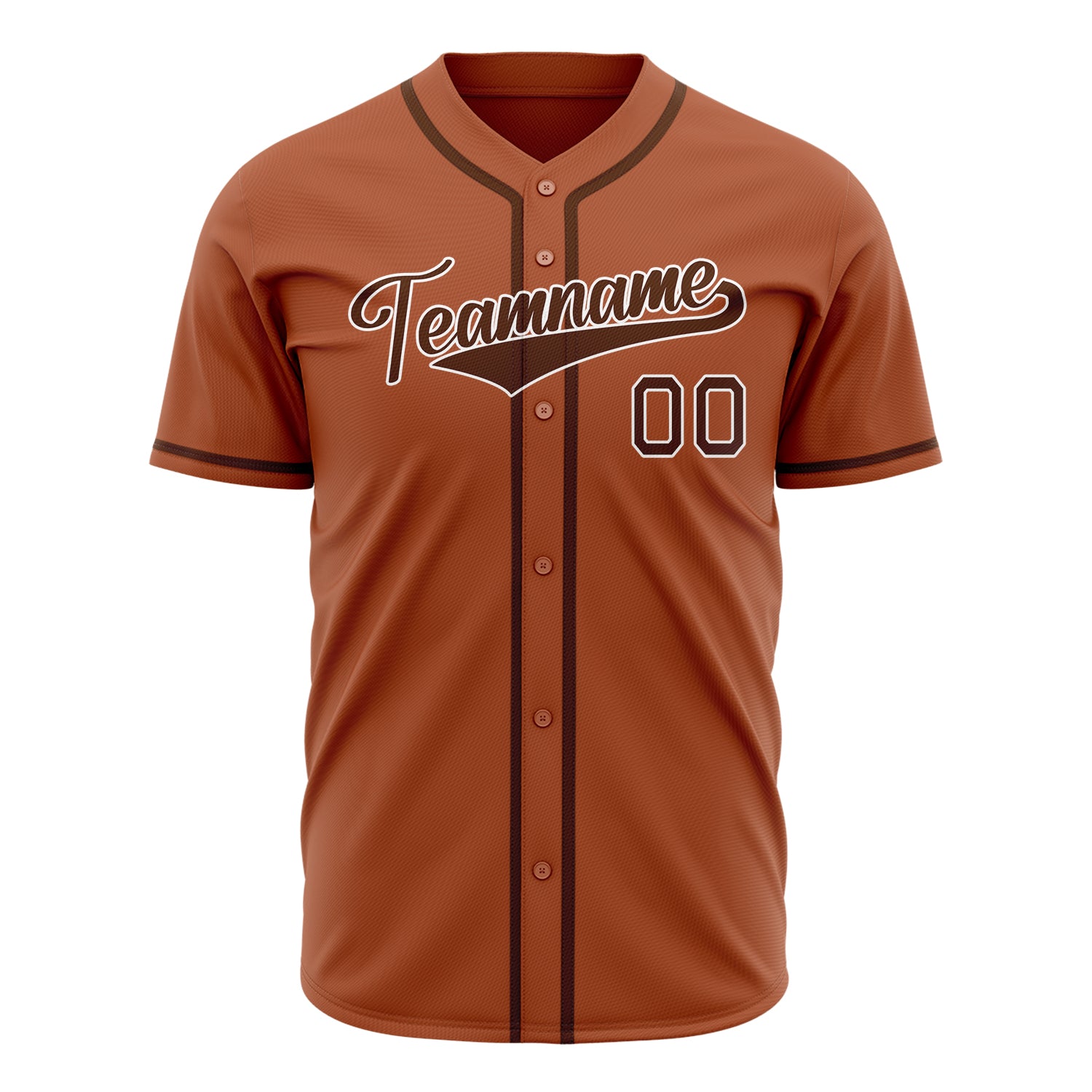 Benutzerdefiniertes Professionelles Texas Orange Braun Baseballtrikot