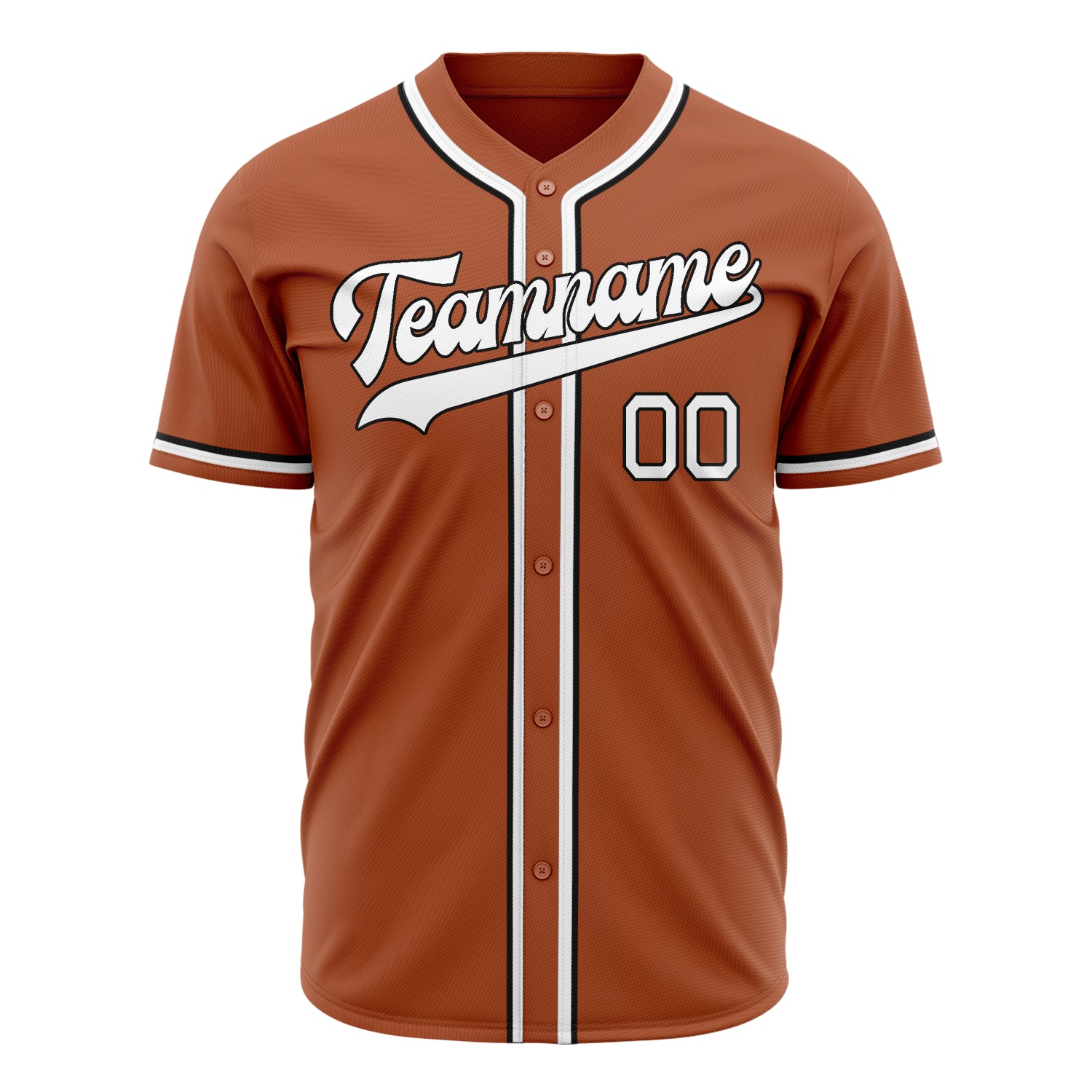 Benutzerdefiniertes Professionelles Texas Orange Weiß Baseballtrikot