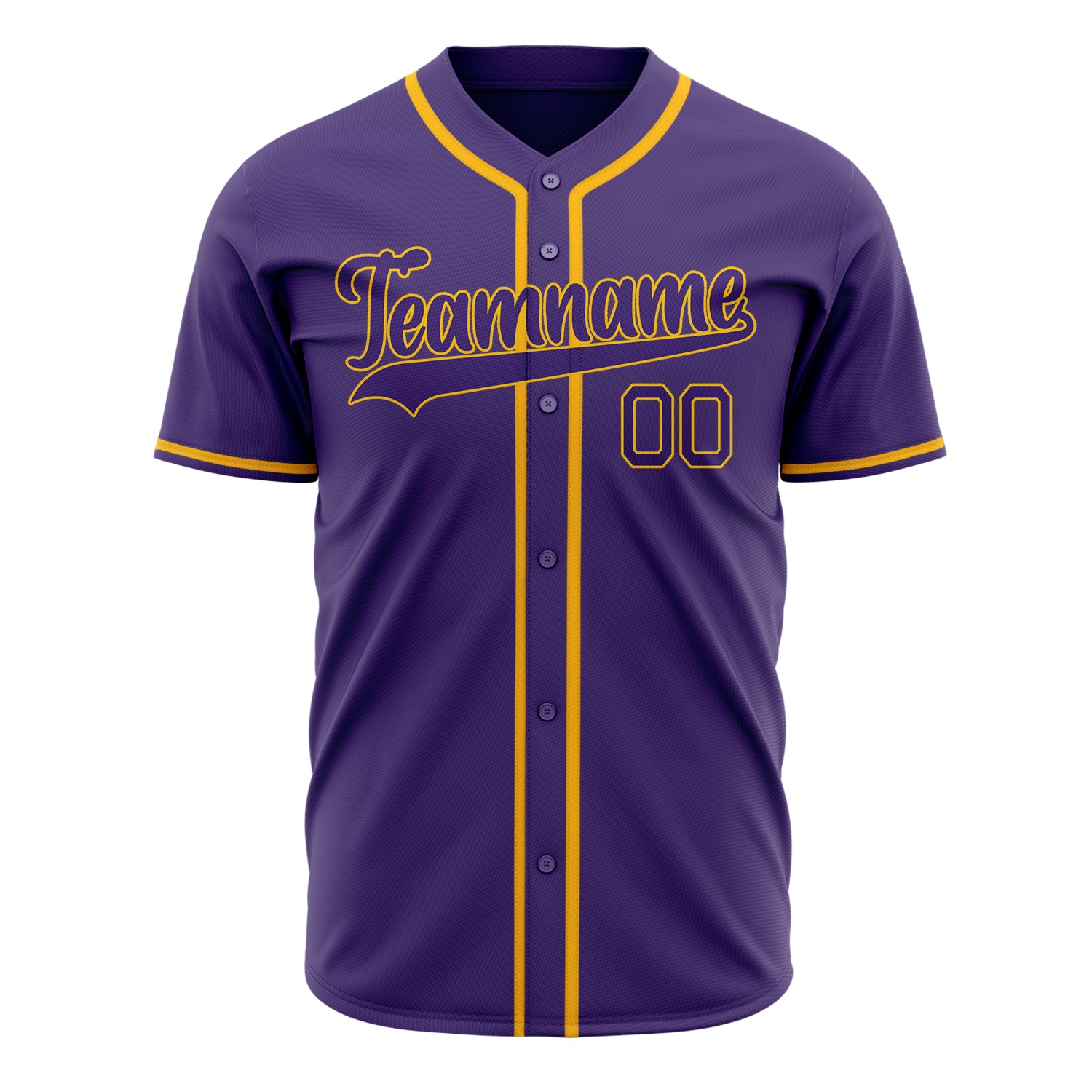 Benutzerdefiniertes Professionelles Lila Gold Baseballtrikot