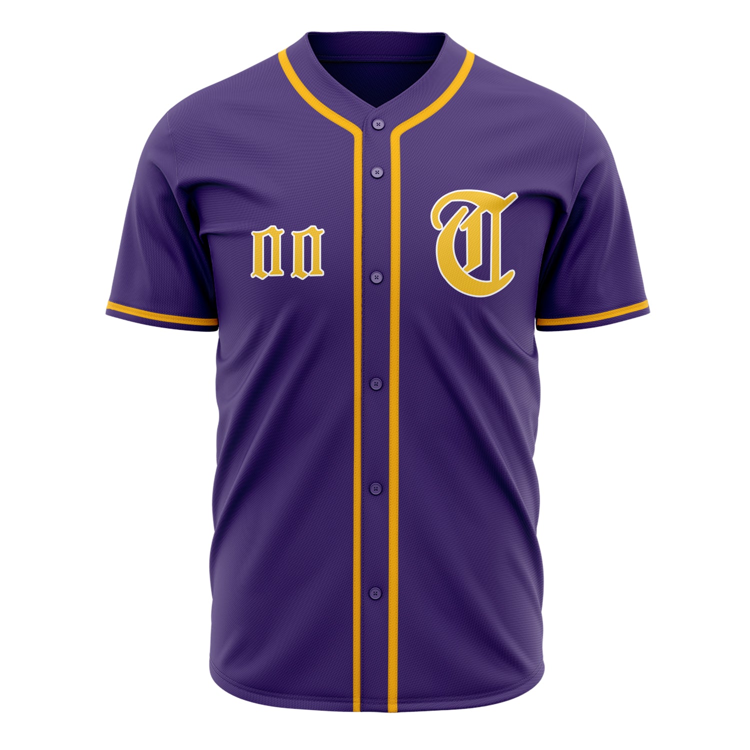 Benutzerdefiniertes Professionelles Lila Gold Baseballtrikot