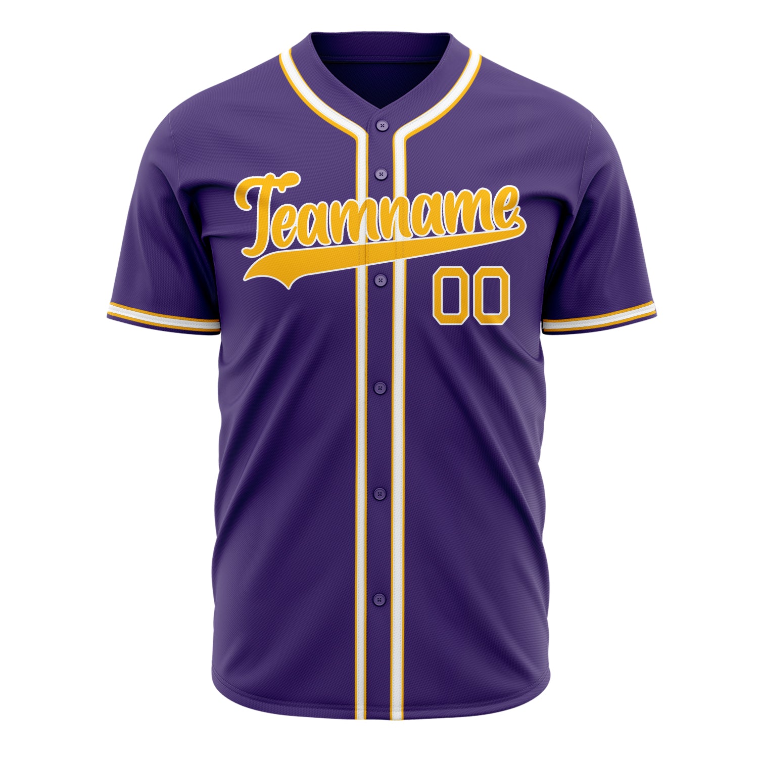 Benutzerdefiniertes Professionelles Lila Gold Baseballtrikot