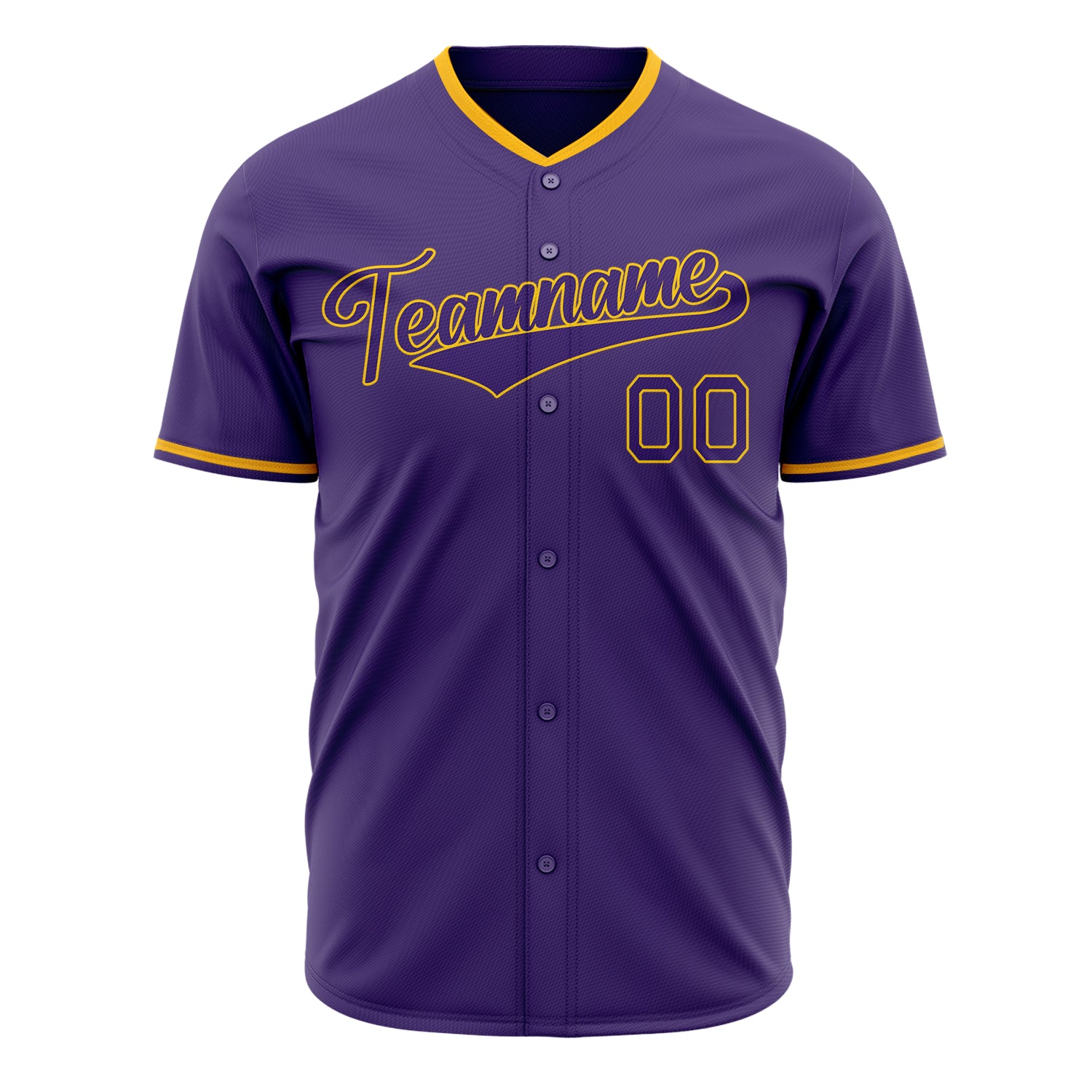 Benutzerdefiniertes Professionelles Lila Gold Baseballtrikot