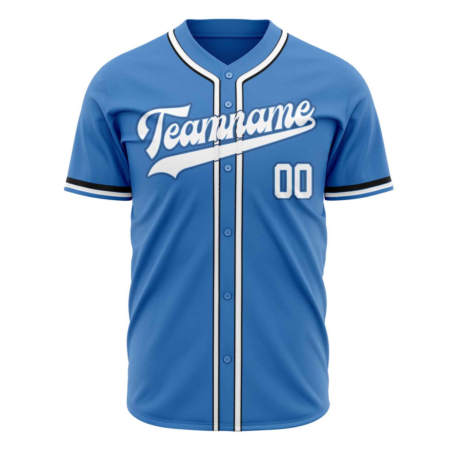 Benutzerdefiniertes Professionelles Elektrisch-Blau Weiß Baseballtrikot