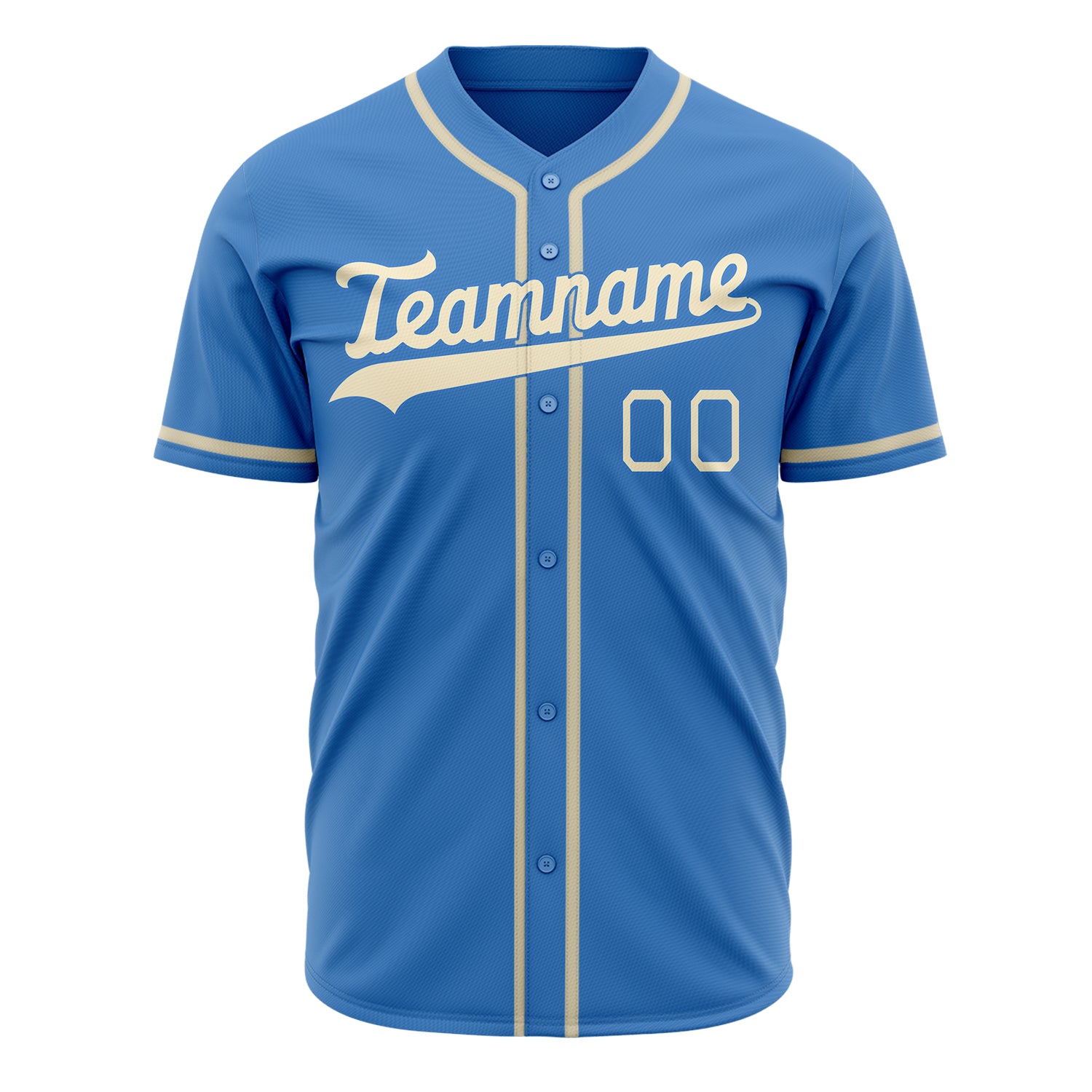 Benutzerdefiniertes Professionelles Elektrisch-Blau Creme Baseballtrikot