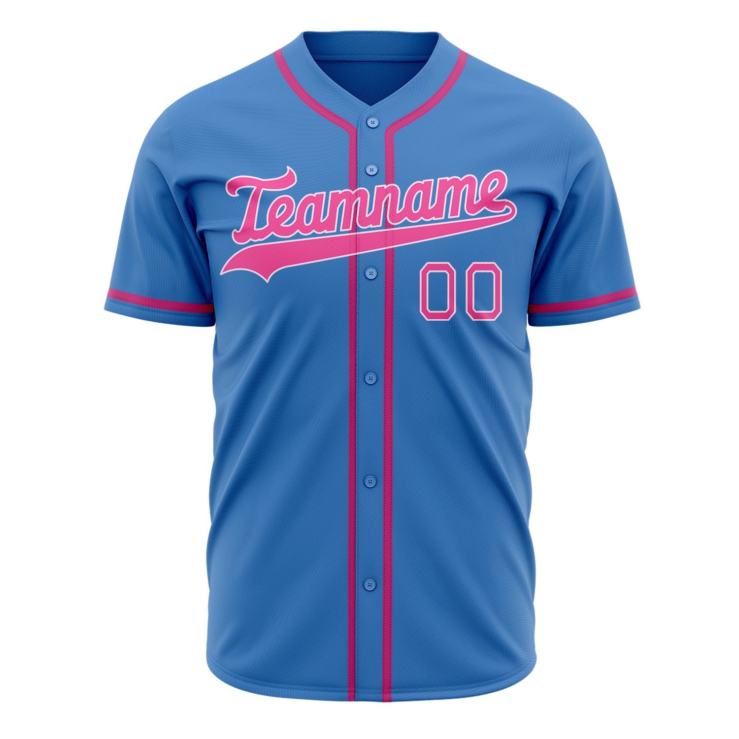 Benutzerdefiniertes Professionelles Elektrisch-Blau Rosa Baseballtrikot