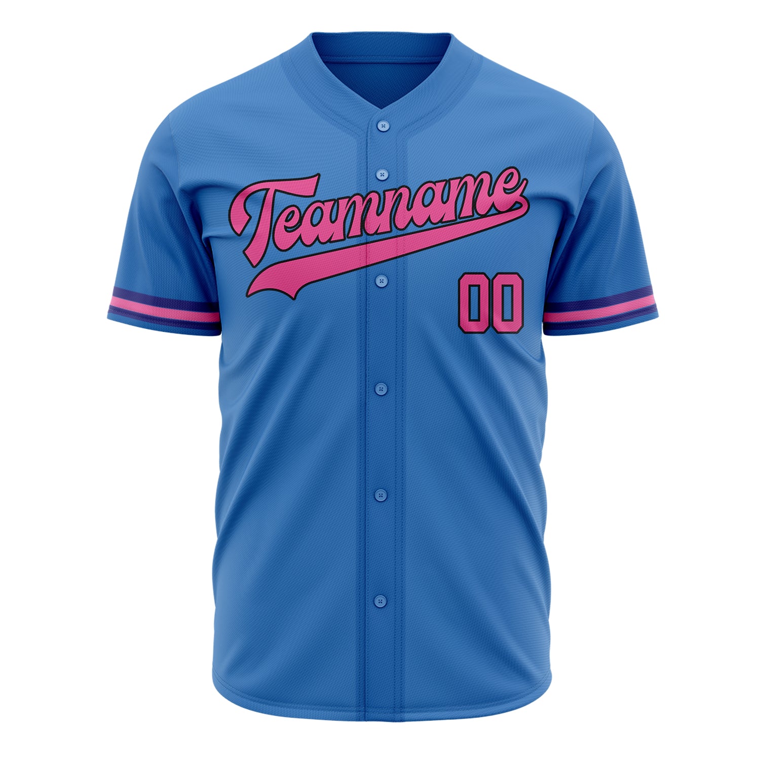 Benutzerdefiniertes Professionelles Elektrisch-Blau Rosa Baseballtrikot