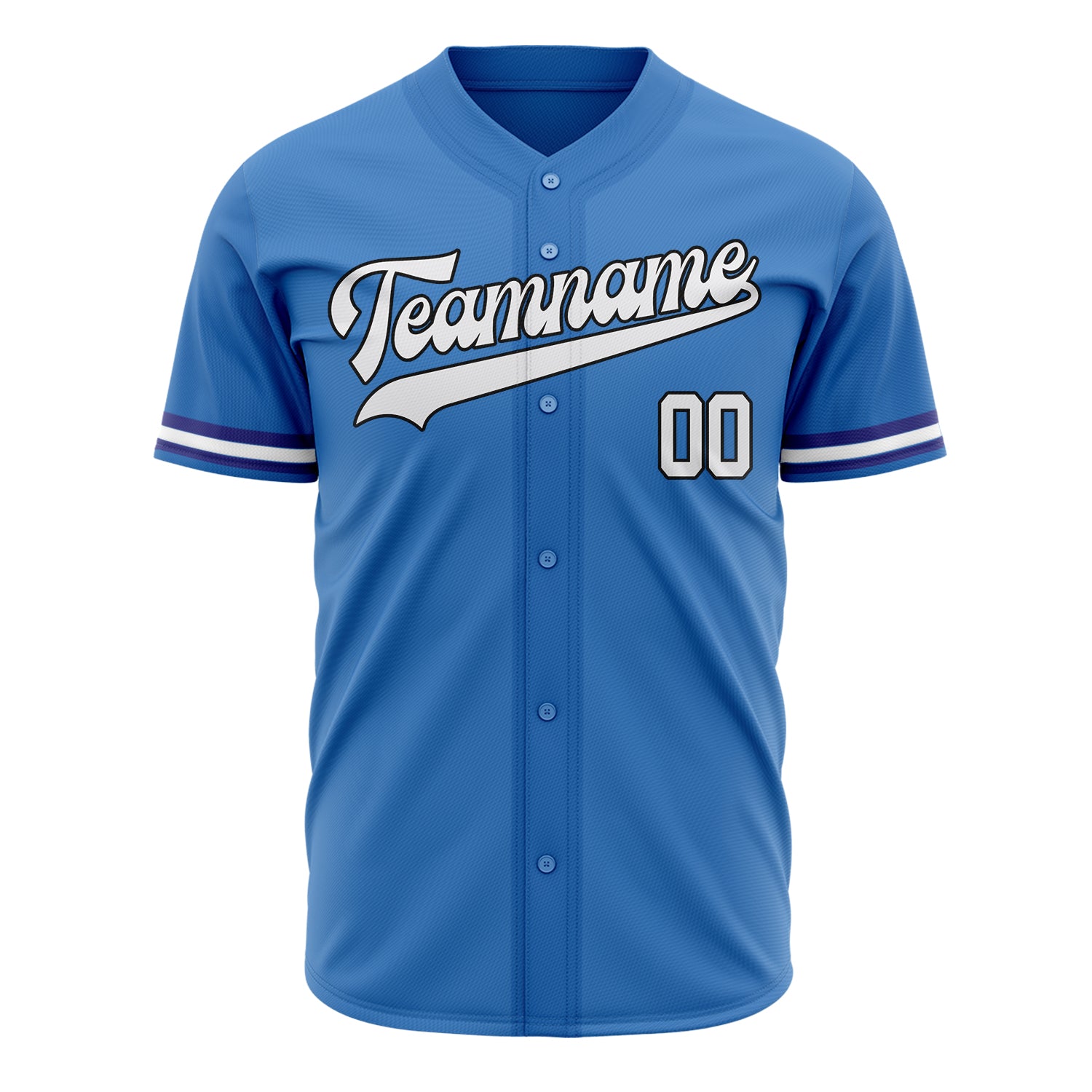 Benutzerdefiniertes Professionelles Elektrisch-Blau Weiß Baseballtrikot