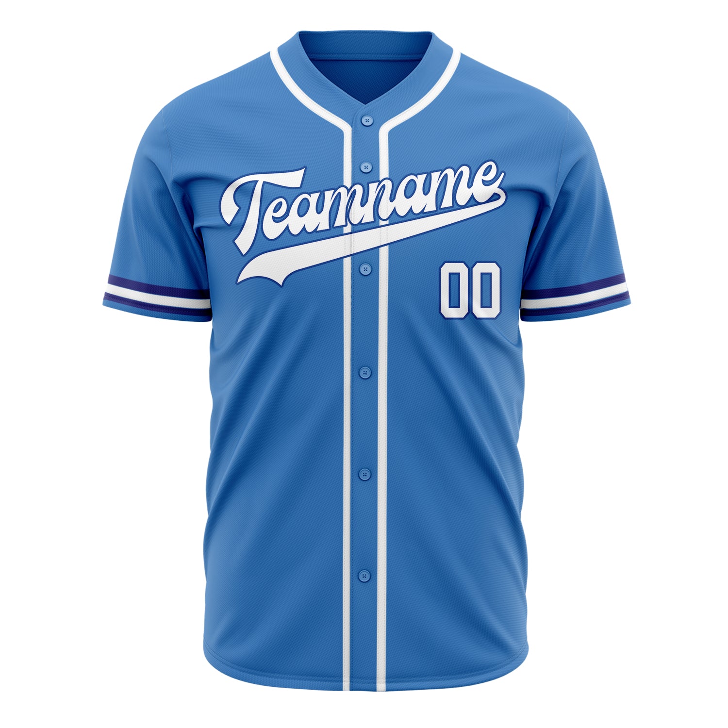 Benutzerdefiniertes Professionelles Elektrisch-Blau Weiß Baseballtrikot