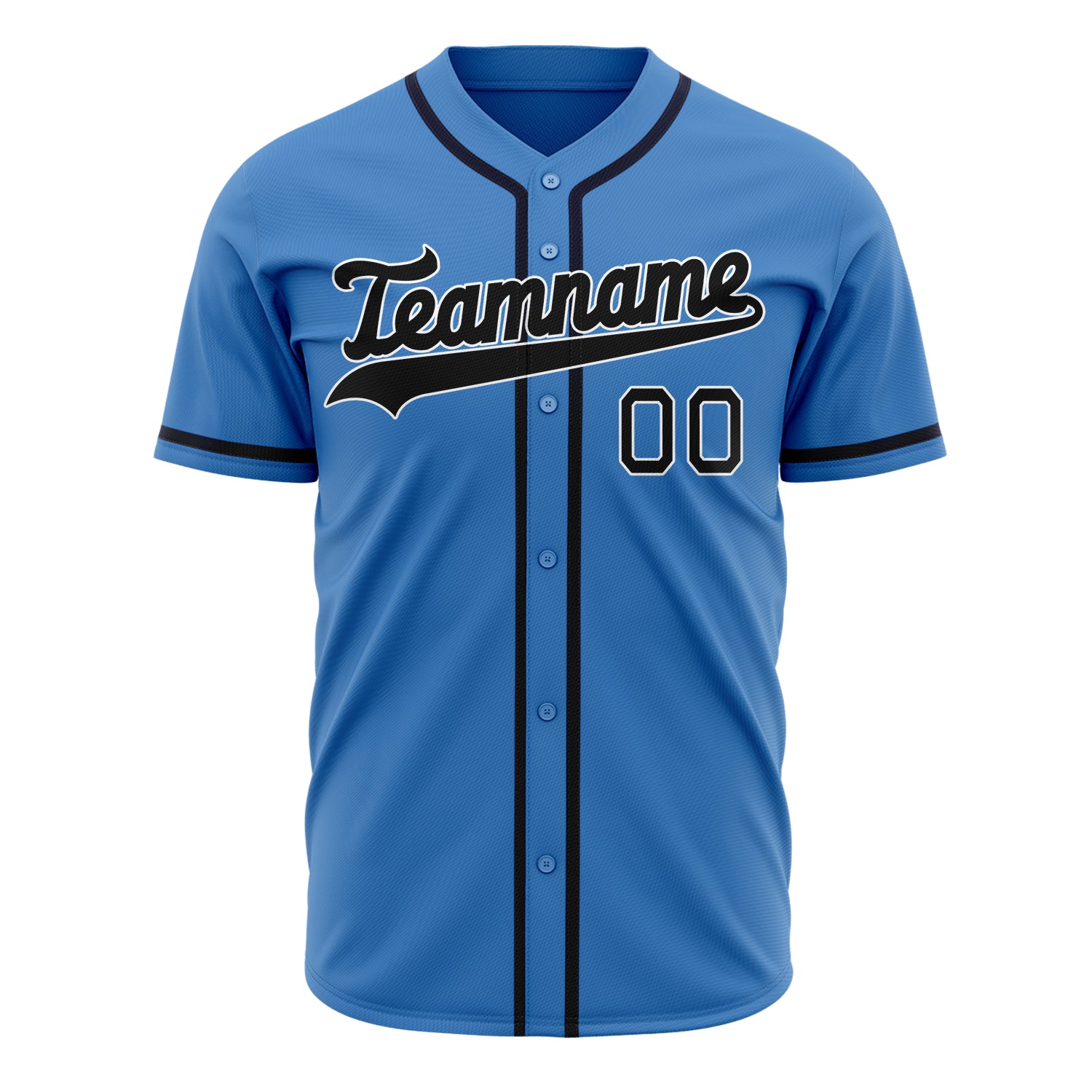 Benutzerdefiniertes Professionelles Elektrisch-Blau Schwarz Baseballtrikot