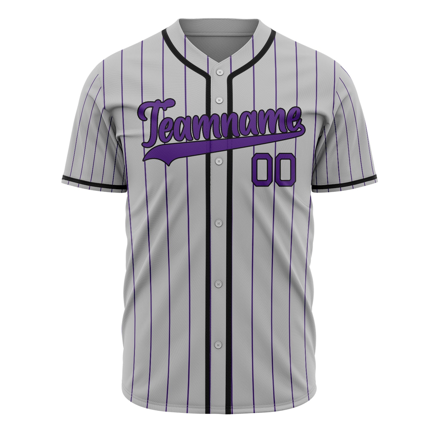 Benutzerdefiniertes Professionelles Grau Lila Baseballtrikot