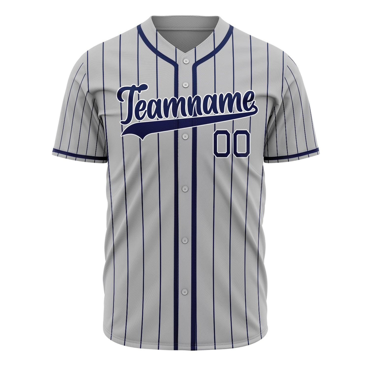 Benutzerdefiniertes Professionelles Grau Marineblau Baseballtrikot