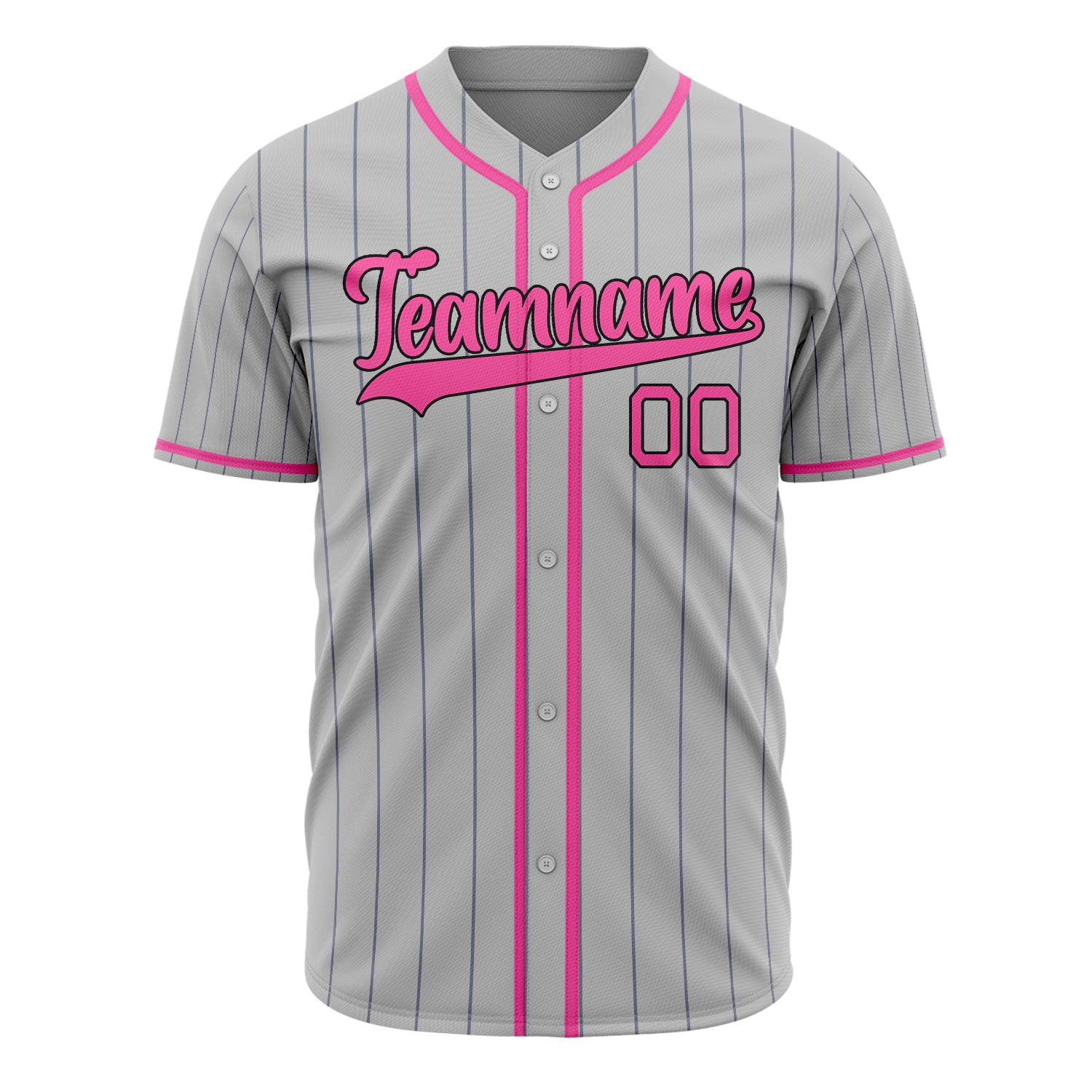 Benutzerdefiniertes Professionelles Grau Rosa Baseballtrikot