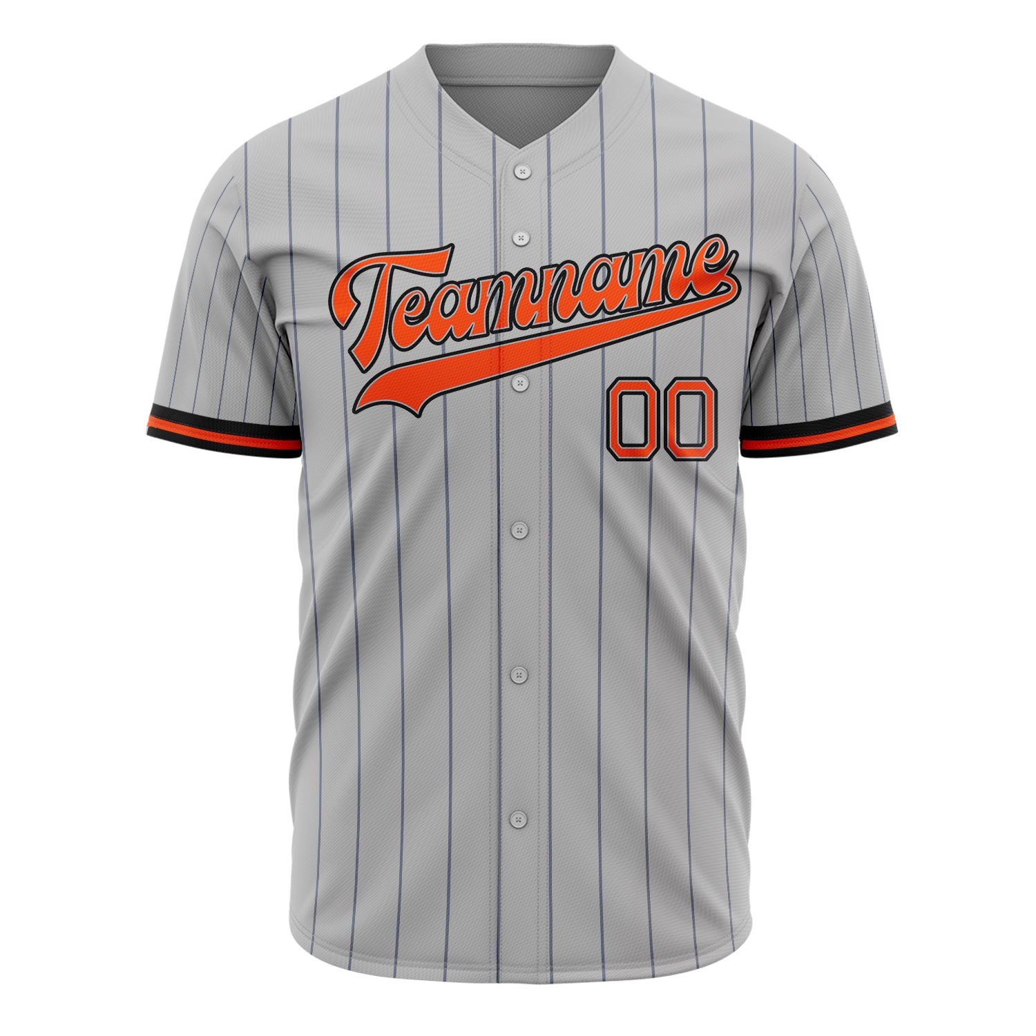 Benutzerdefiniertes Professionelles Grau Orange Baseballtrikot