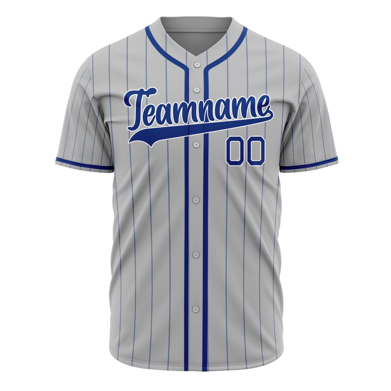 Benutzerdefiniertes Professionelles Grau Königsblau Baseballtrikot