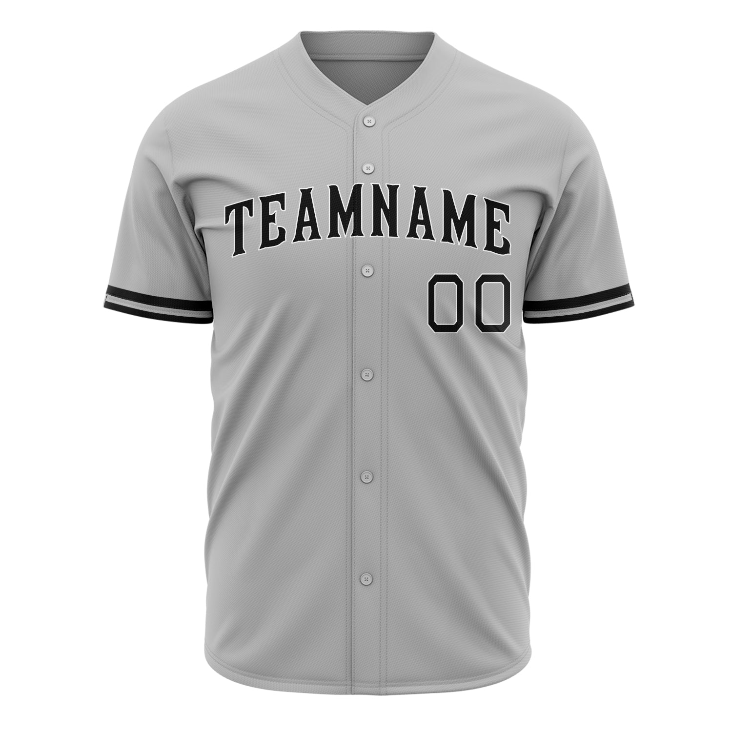 Benutzerdefiniertes Professionelles Grau Schwarz Baseballtrikot