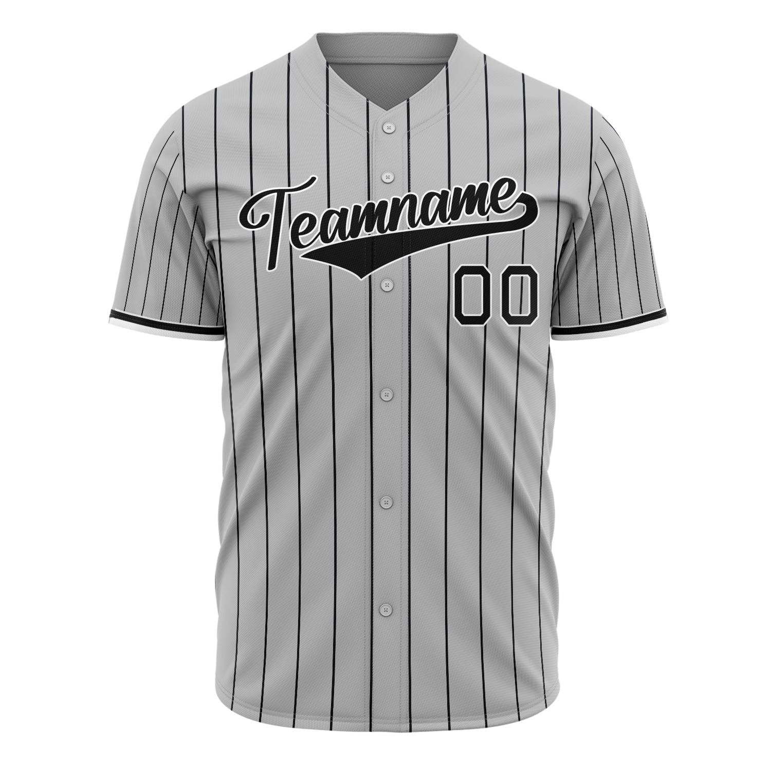 Benutzerdefiniertes Professionelles Grau Schwarz Baseballtrikot