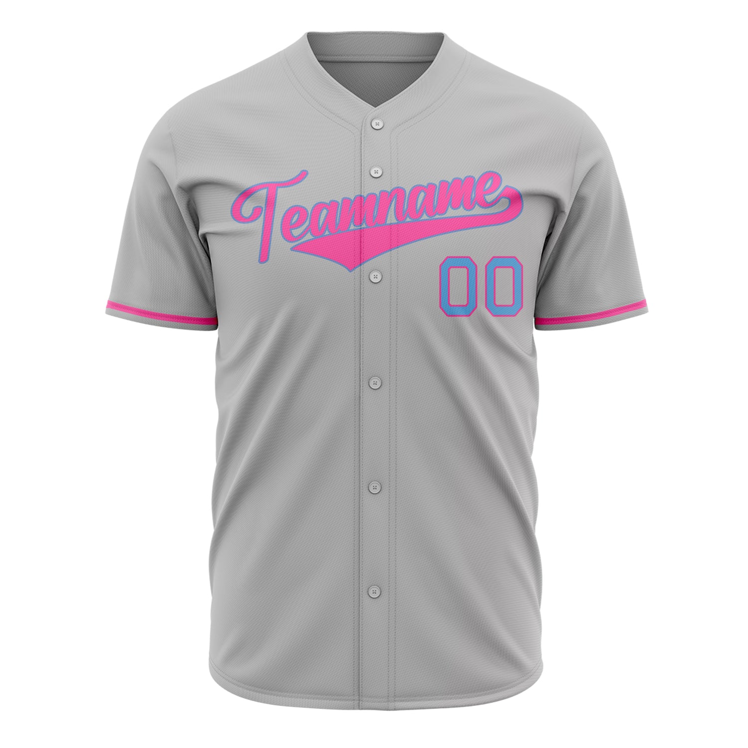 Benutzerdefiniertes Professionelles Grau Rosa Baseballtrikot