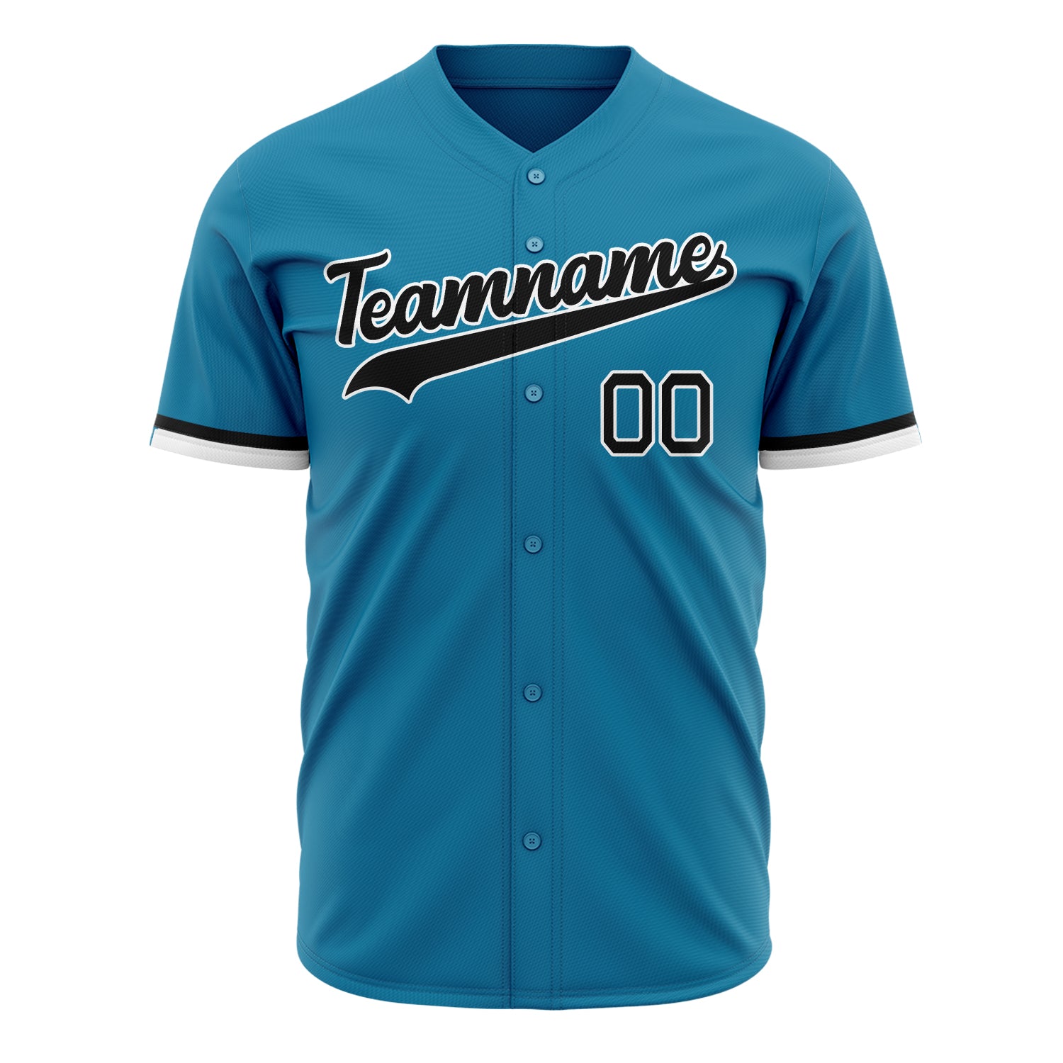 Benutzerdefiniertes Professionelles Pantherblau Schwarz Baseballtrikot