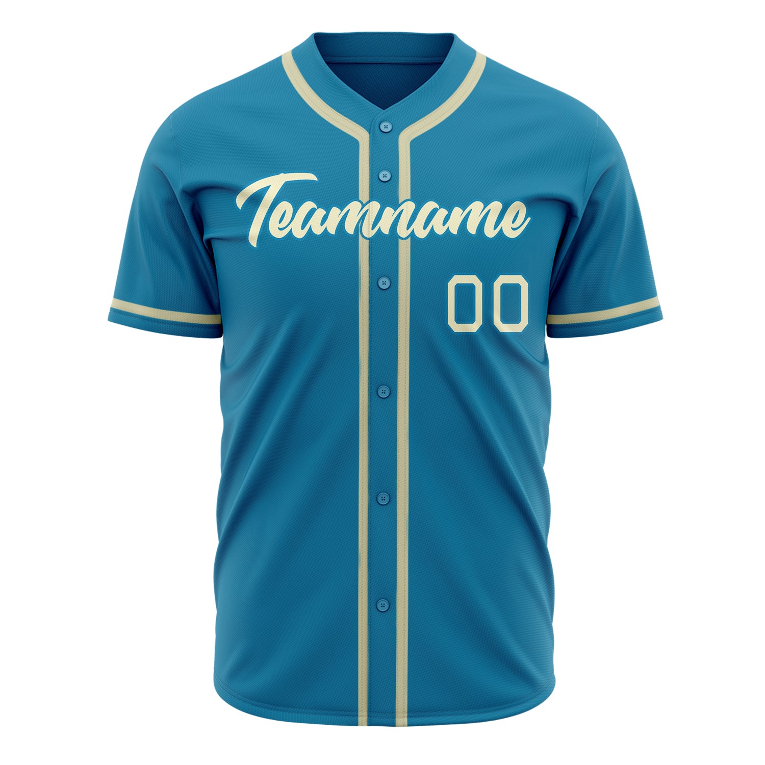 Benutzerdefiniertes Professionelles Pantherblau Creme Baseballtrikot