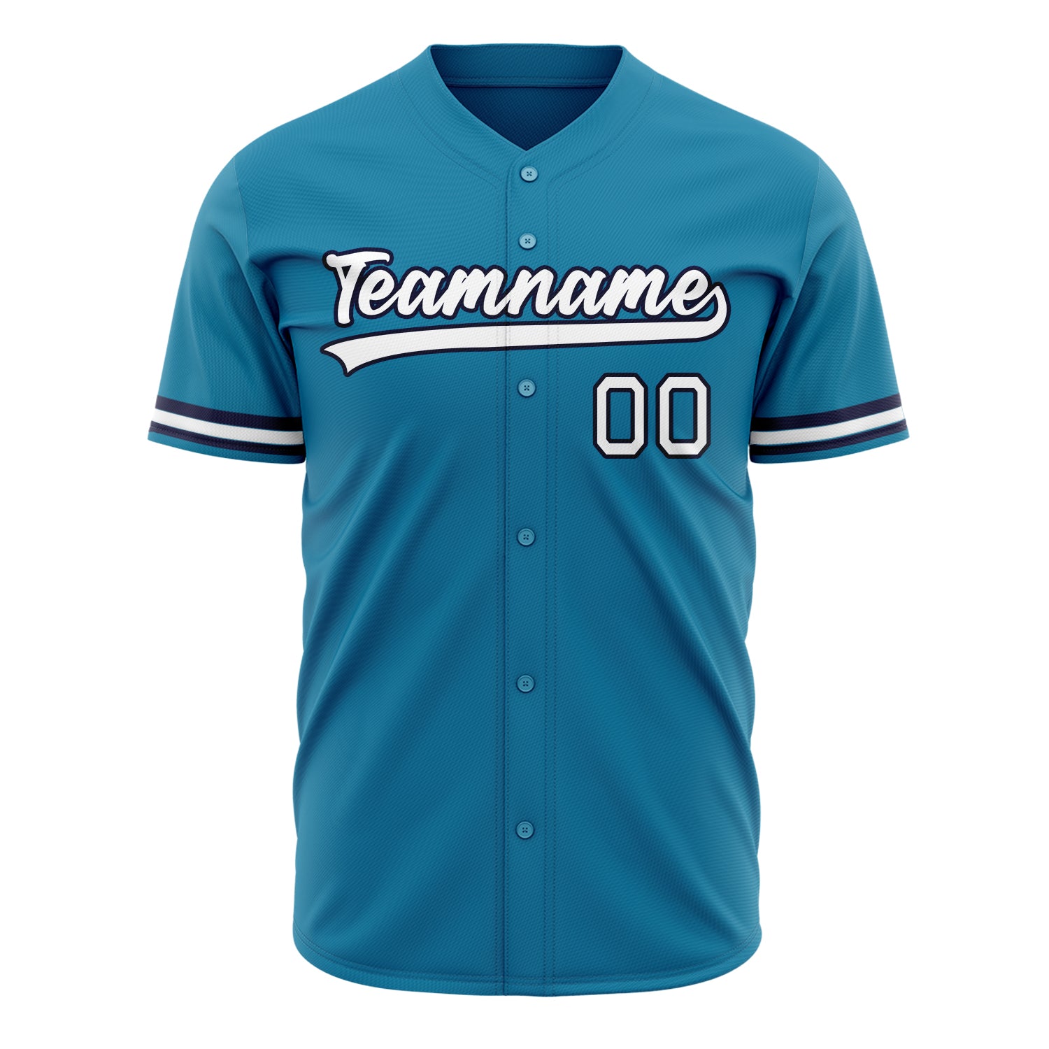 Benutzerdefiniertes Professionelles Pantherblau Weiß Baseballtrikot