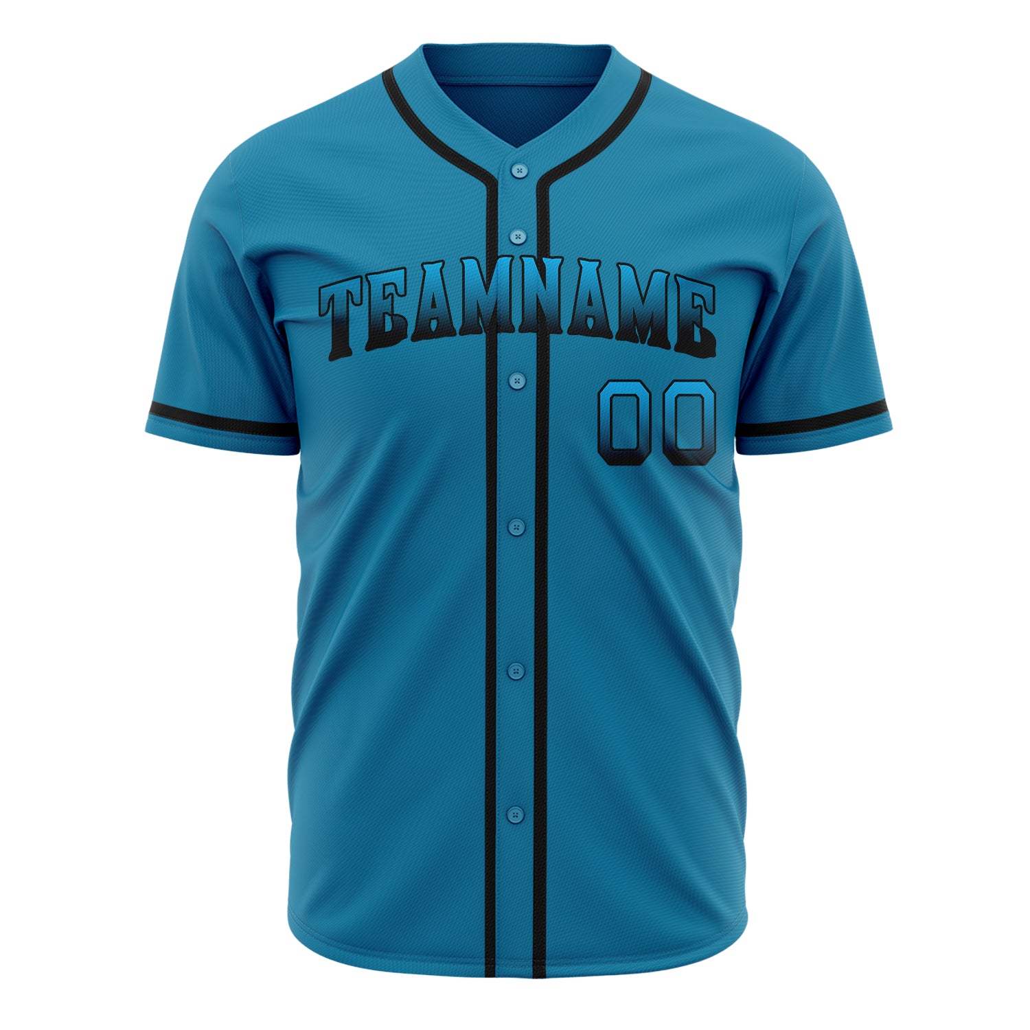 Benutzerdefiniertes Professionelles Pantherblau Schwarz Baseballtrikot