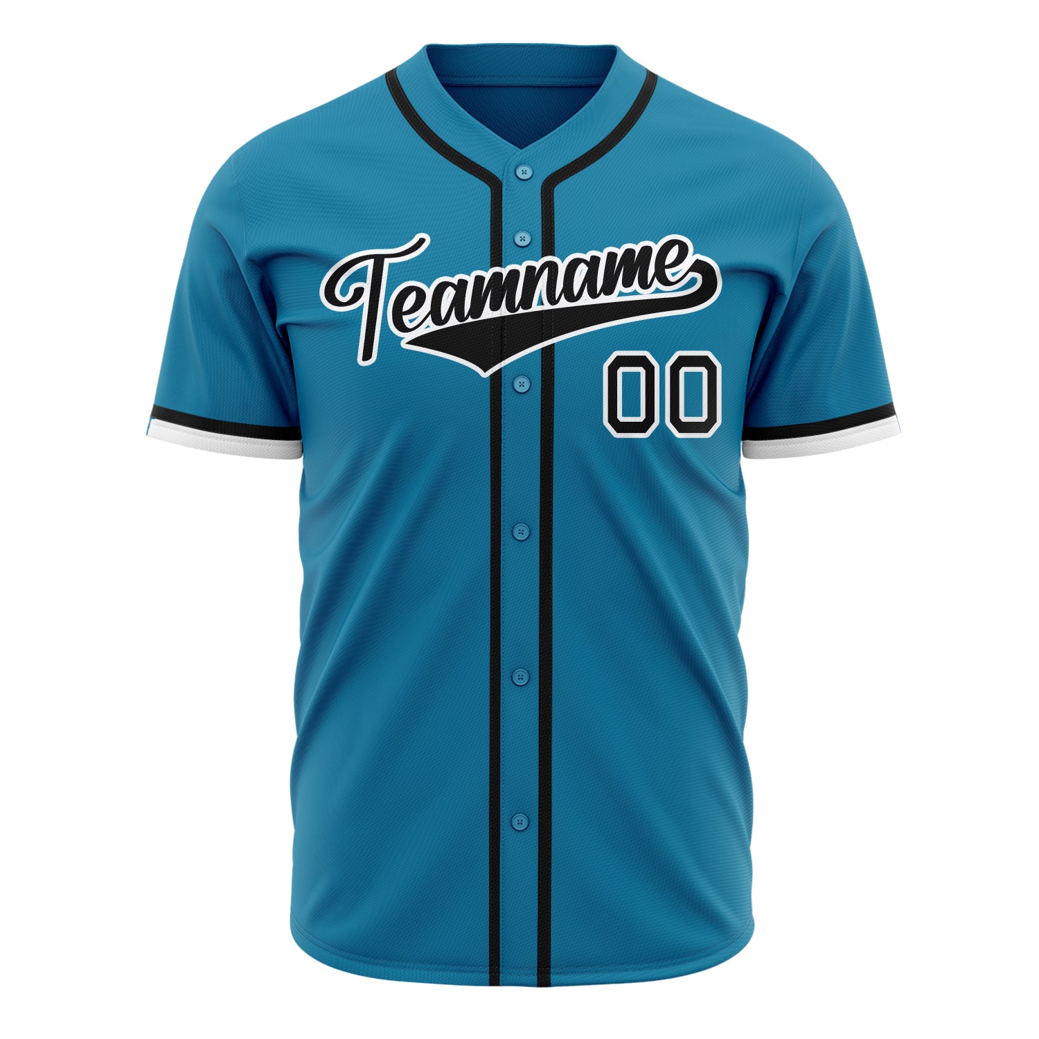 Benutzerdefiniertes Professionelles Pantherblau Schwarz Baseballtrikot