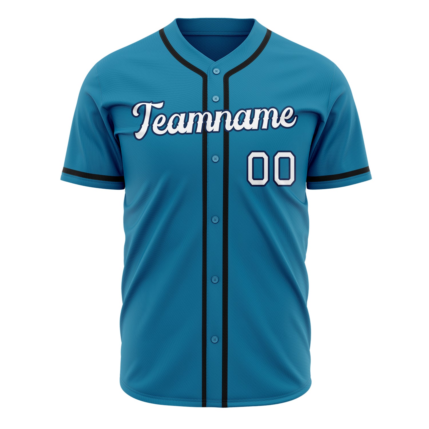 Benutzerdefiniertes Professionelles Pantherblau Weiß Baseballtrikot