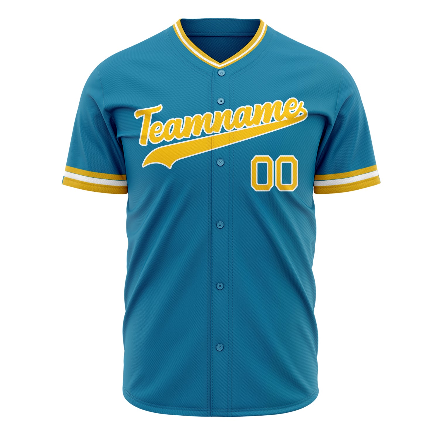 Benutzerdefiniertes Professionelles Pantherblau Gold Baseballtrikot