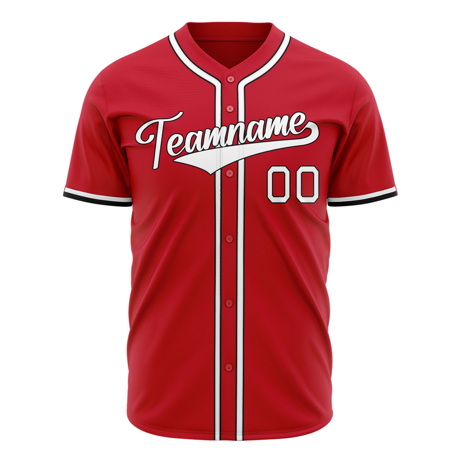 Benutzerdefiniertes Professionelles Rot Weiß Baseballtrikot