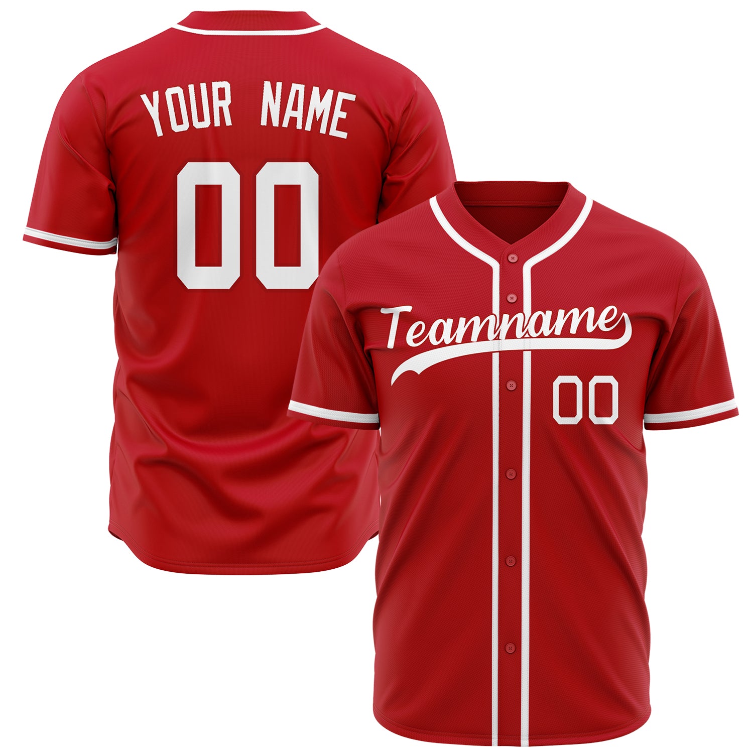 Benutzerdefiniertes Professionelles Rot Weiß Baseballtrikot BB02240603LJ278