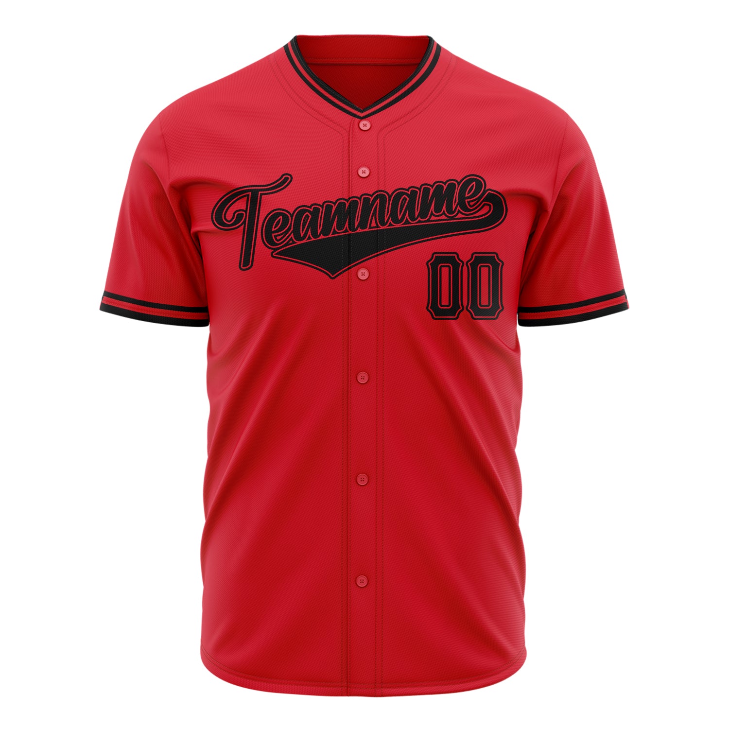 Benutzerdefiniertes Professionelles Rot Schwarz Baseballtrikot