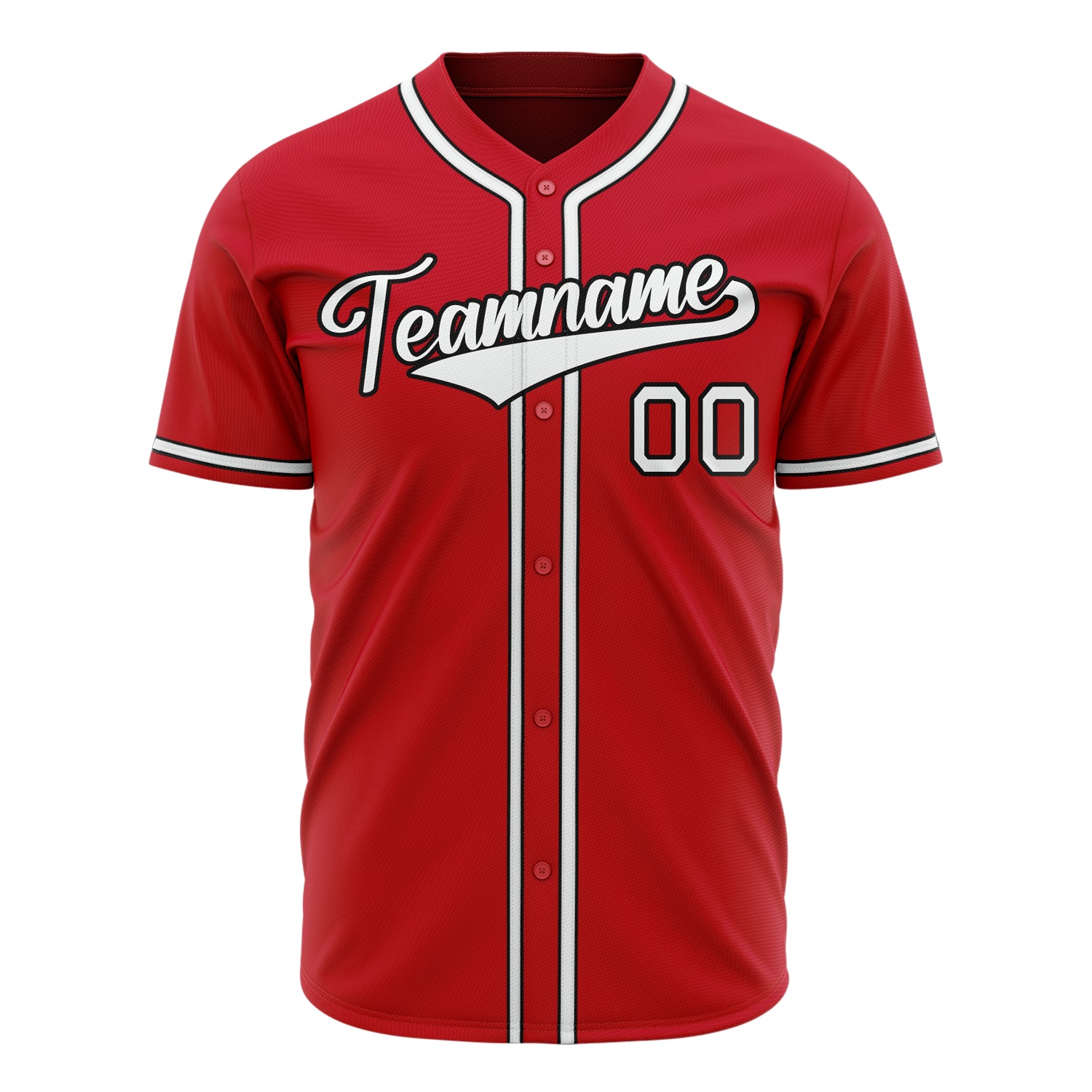 Benutzerdefiniertes Professionelles Rot Weiß Baseballtrikot