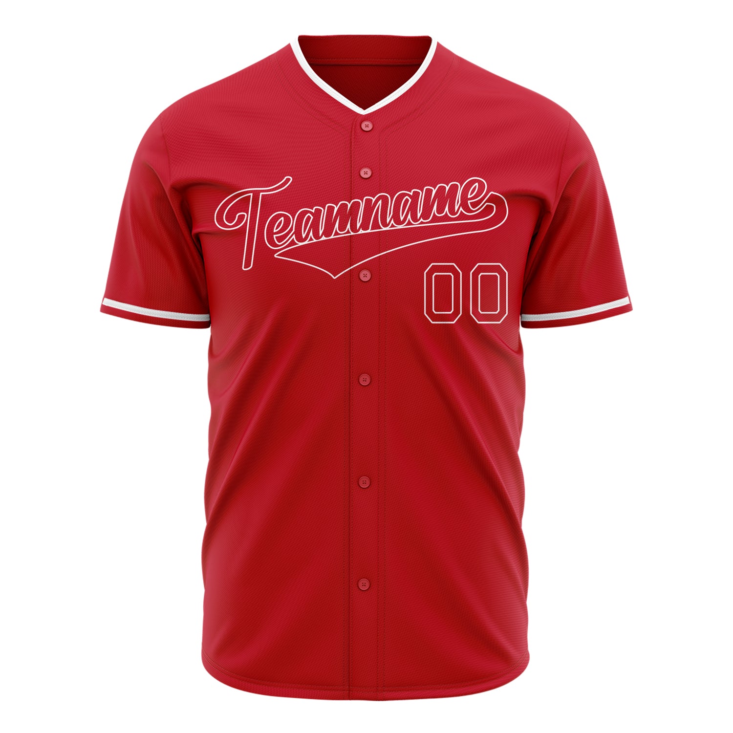 Benutzerdefiniertes Professionelles Rot Weiß Baseballtrikot