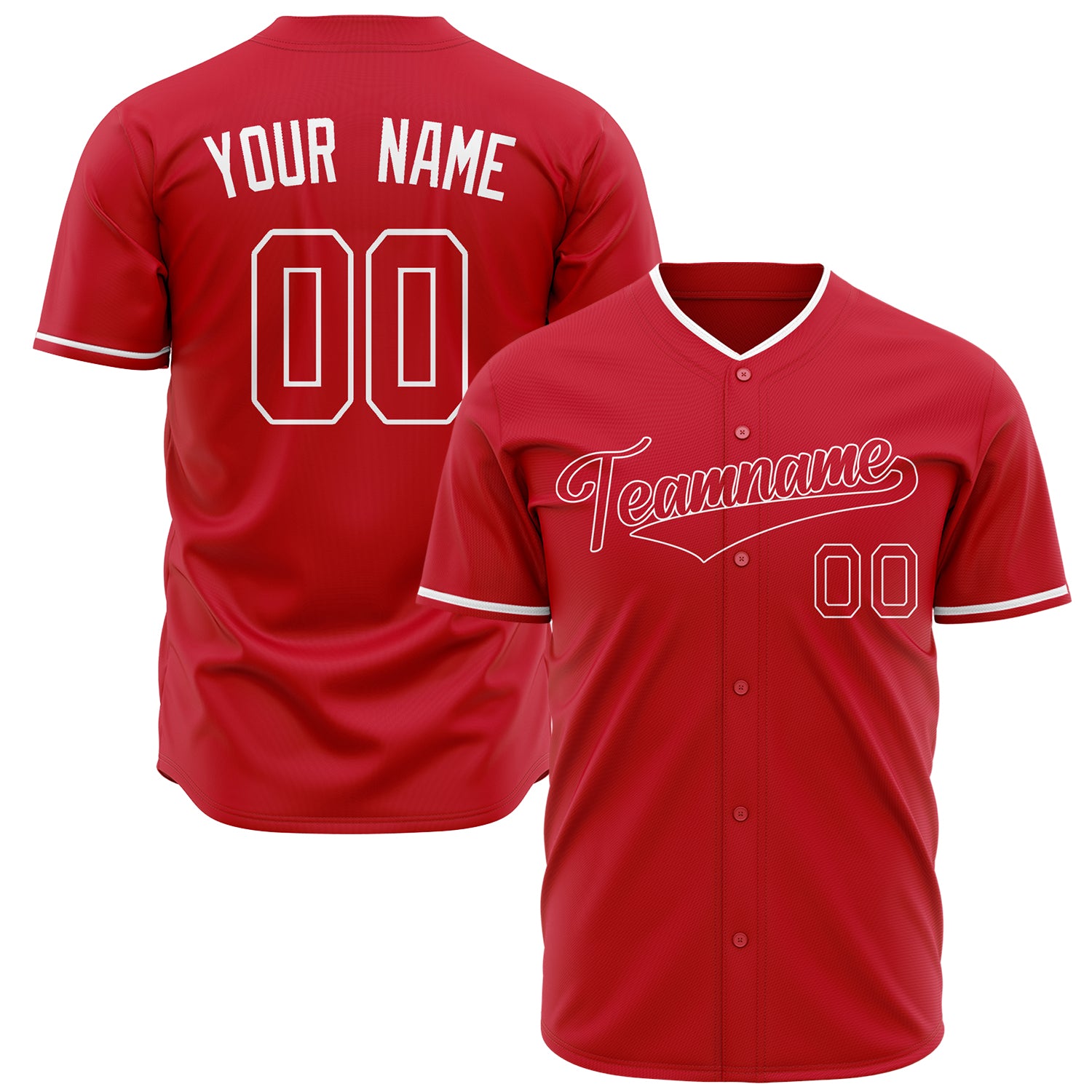 Benutzerdefiniertes Professionelles Rot Weiß Baseballtrikot BB02240603LJ287