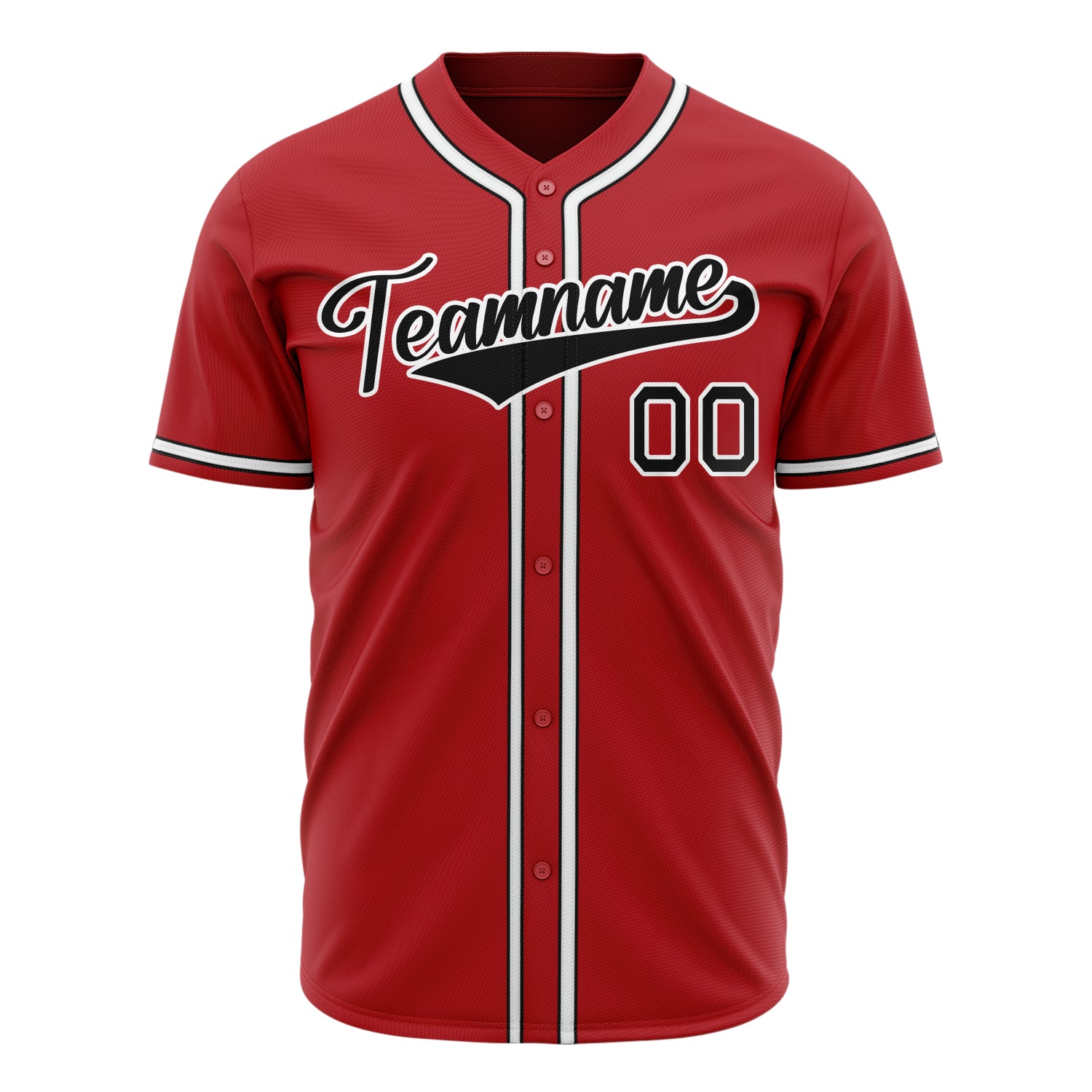 Benutzerdefiniertes Professionelles Rot Schwarz Baseballtrikot