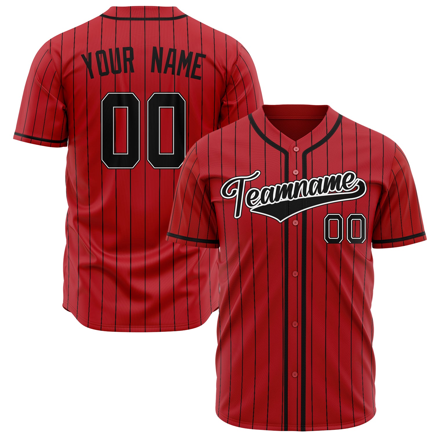 Benutzerdefiniertes Professionelles Rot Schwarz Baseballtrikot BB02240603LJ289