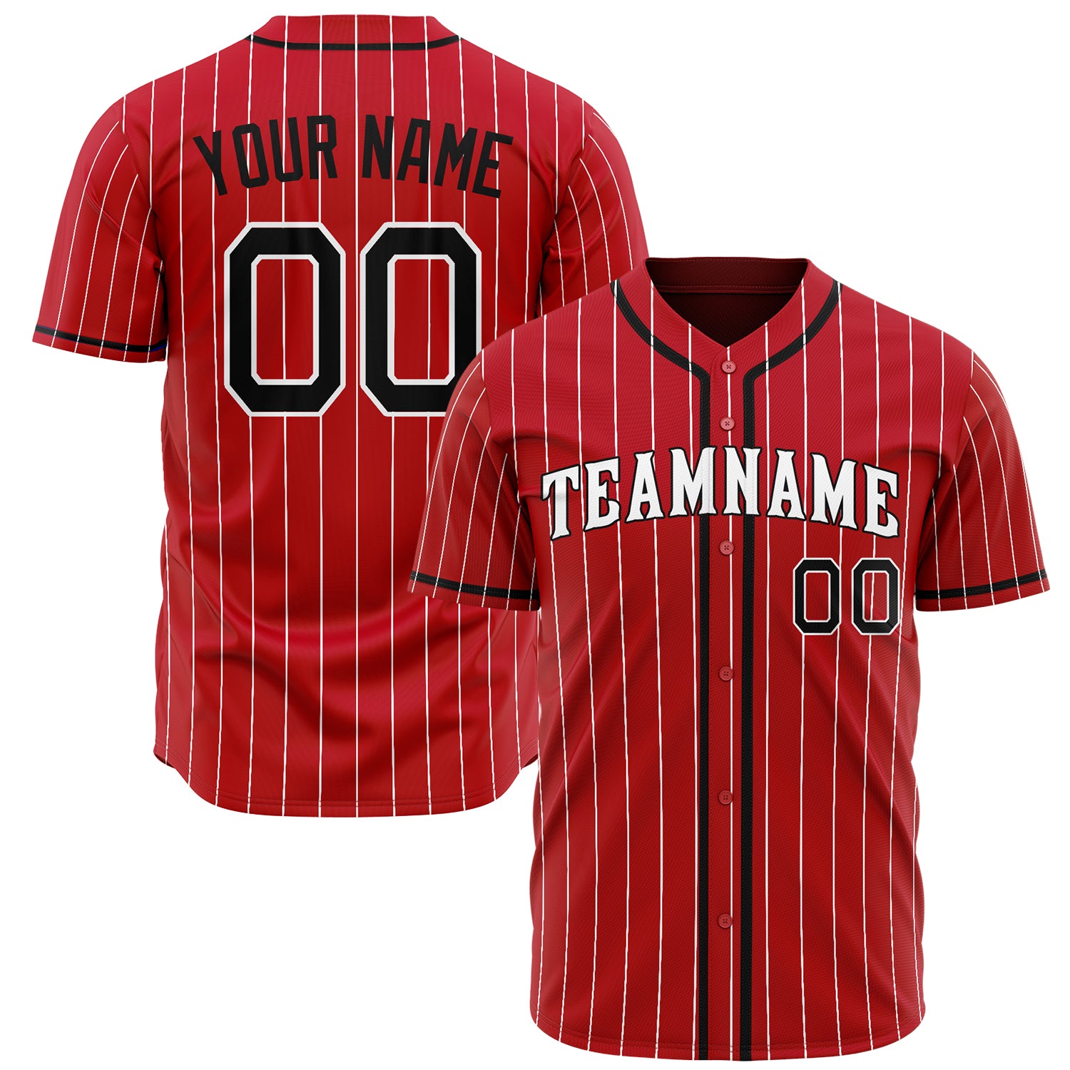 Benutzerdefiniertes Professionelles Rot Schwarz Baseballtrikot BB02240603LJ291