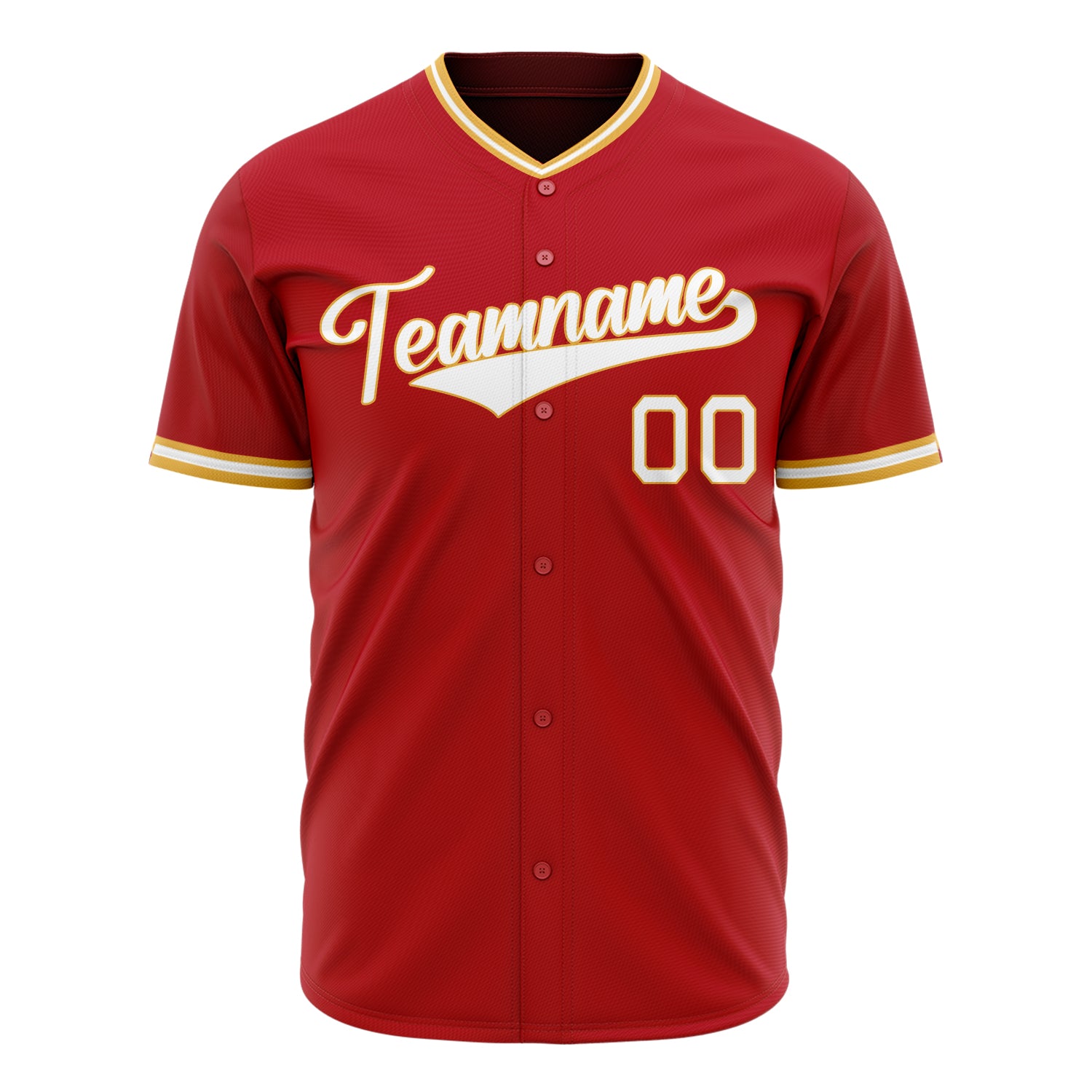 Benutzerdefiniertes Professionelles Rot Weiß Baseballtrikot