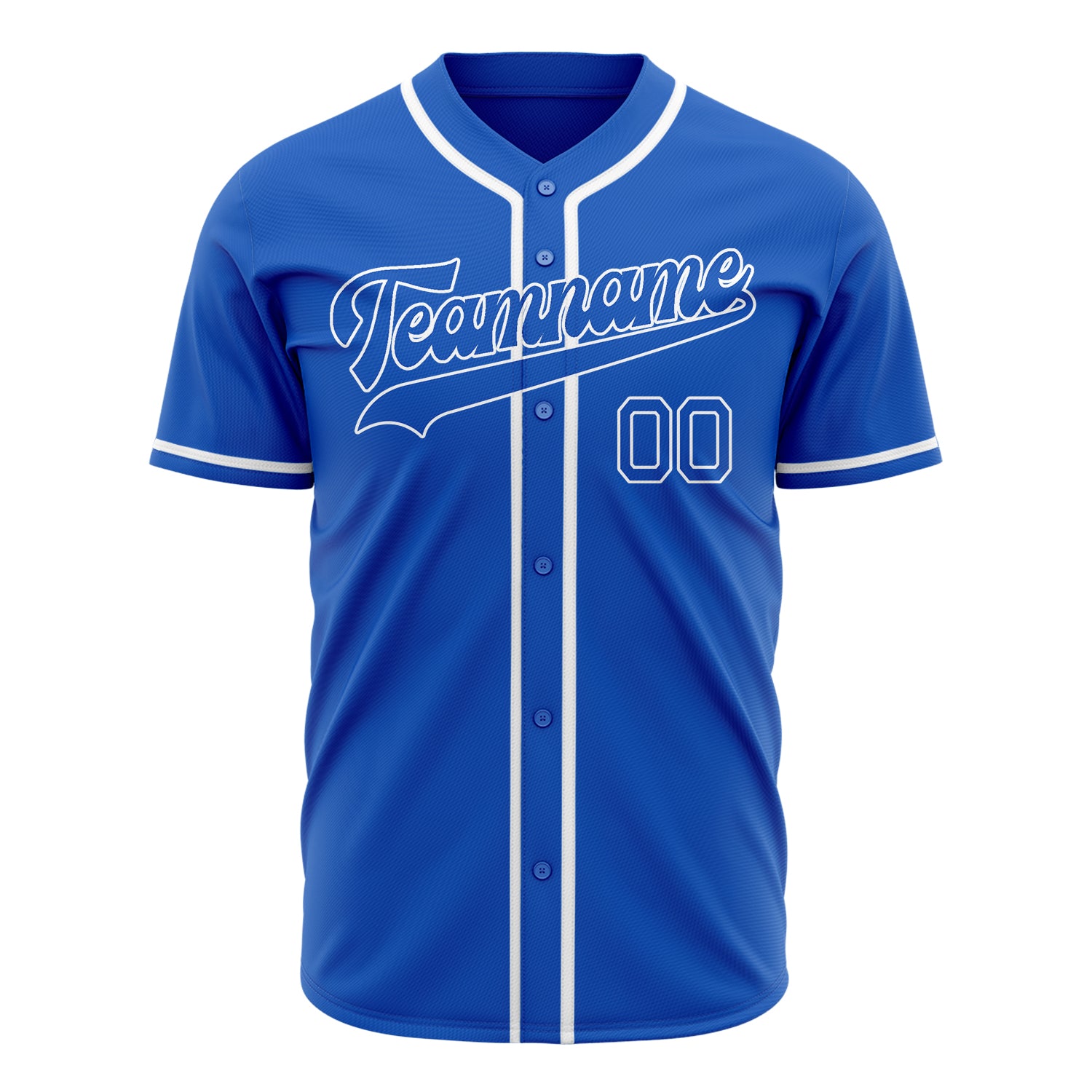 Benutzerdefiniertes Professionelles Donnerblau Weiß Baseballtrikot