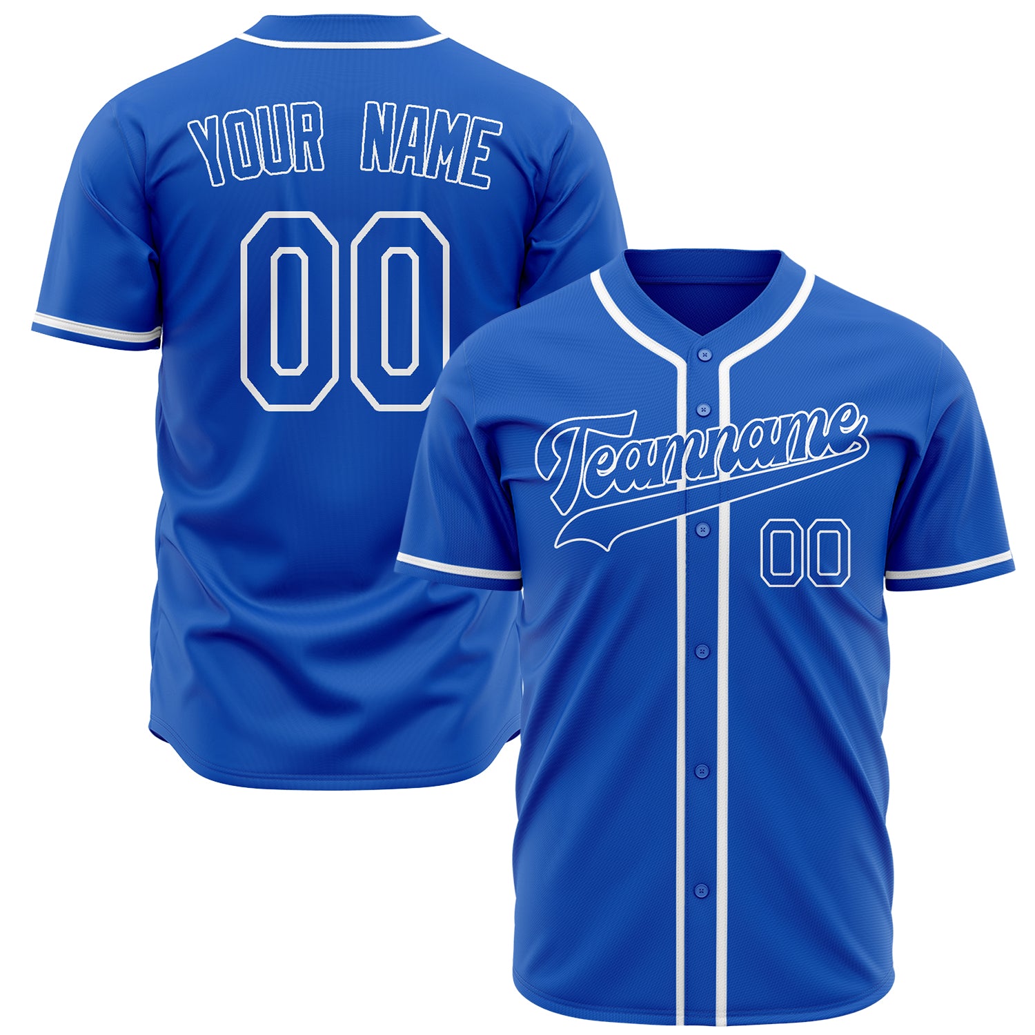 Benutzerdefiniertes Professionelles Donnerblau Weiß Baseballtrikot BB02240603WY220