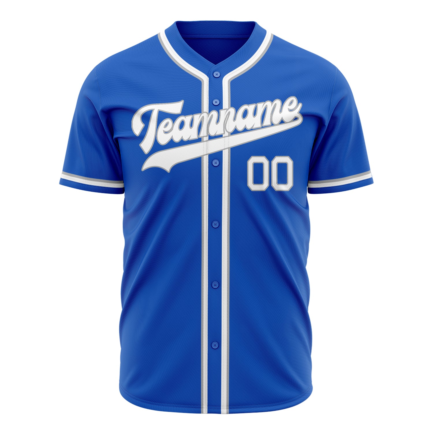 Benutzerdefiniertes Professionelles Donnerblau Weiß Baseballtrikot