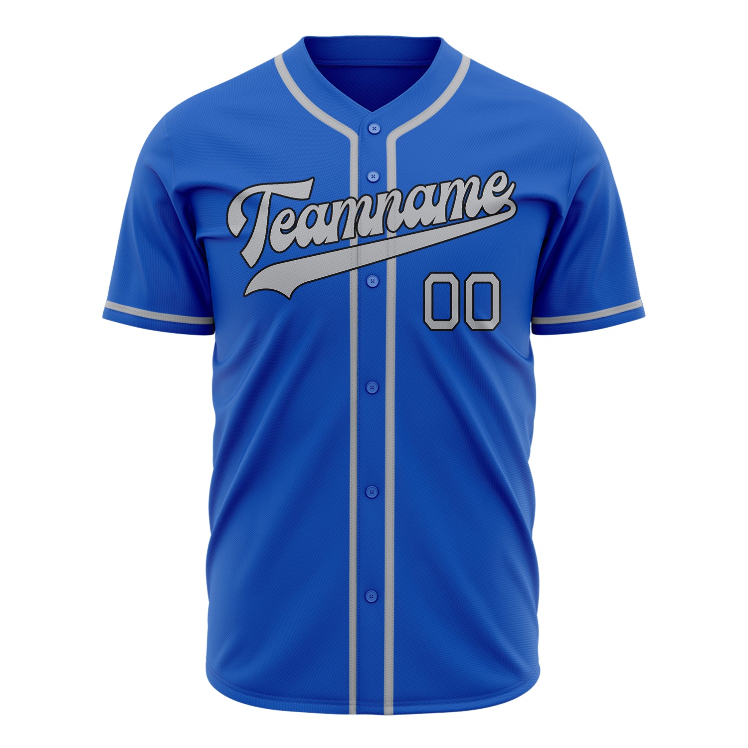 Benutzerdefiniertes Professionelles Donnerblau Grau Baseballtrikot