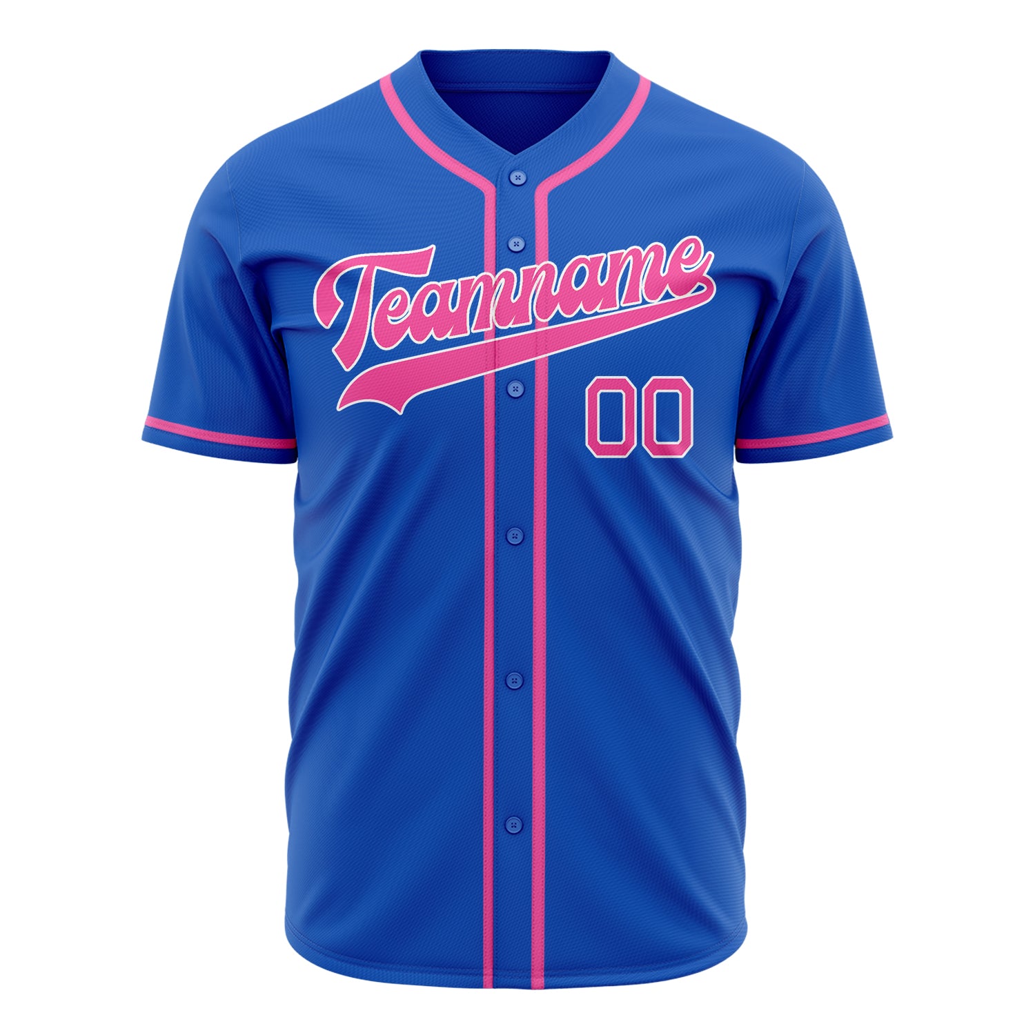 Benutzerdefiniertes Professionelles Donnerblau Rosa Baseballtrikot