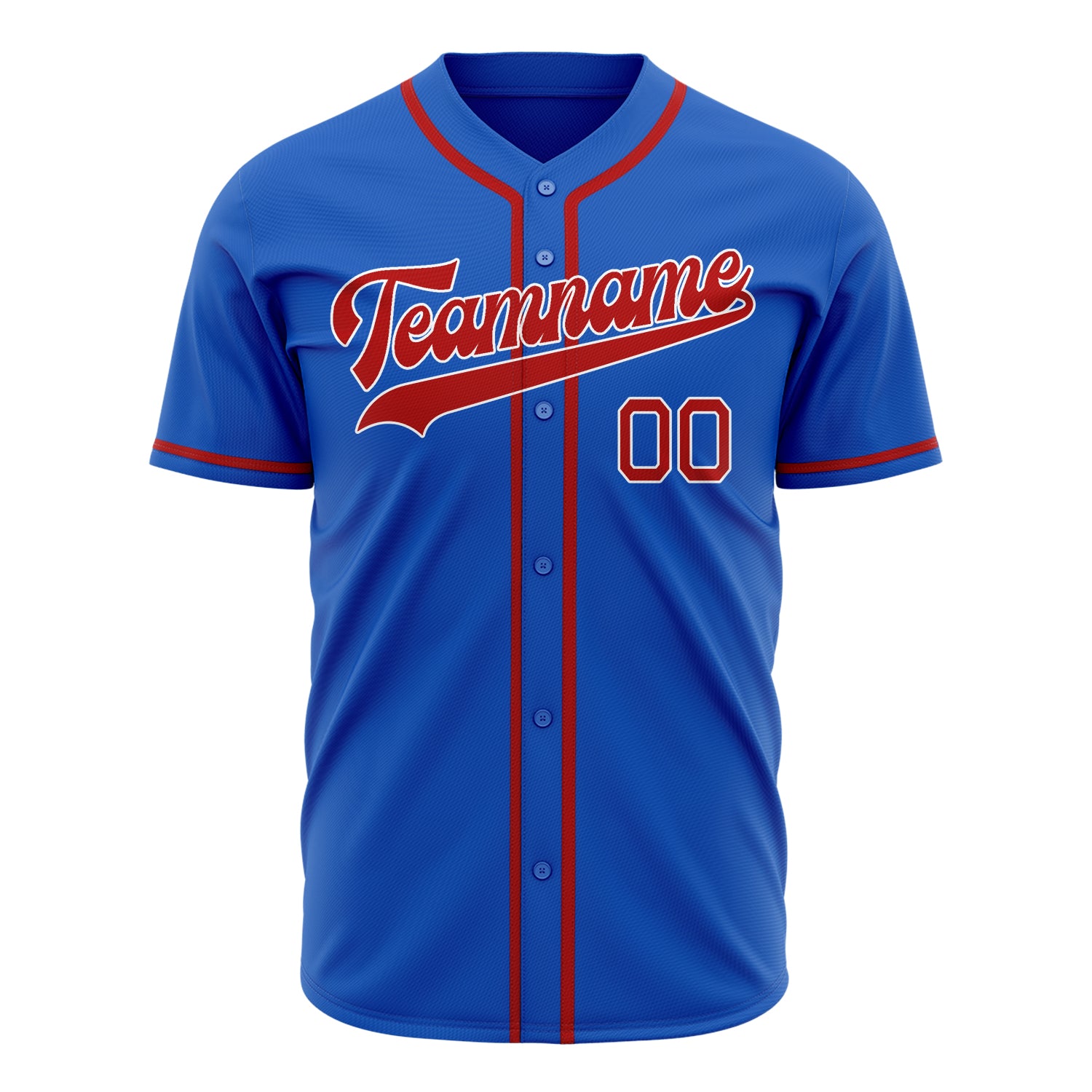 Benutzerdefiniertes Professionelles Donnerblau Karminrot Baseballtrikot