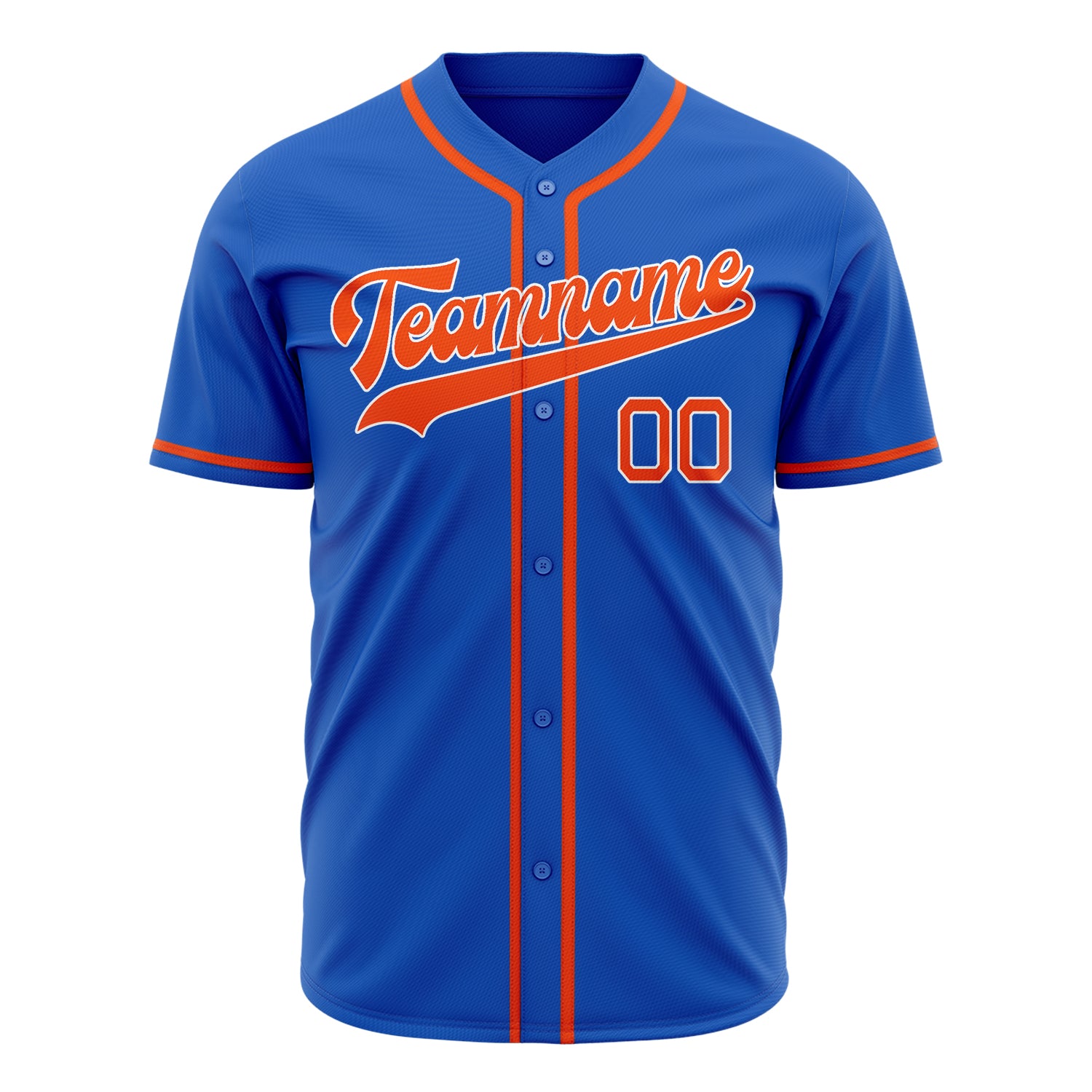 Benutzerdefiniertes Professionelles Donnerblau Orange Baseballtrikot