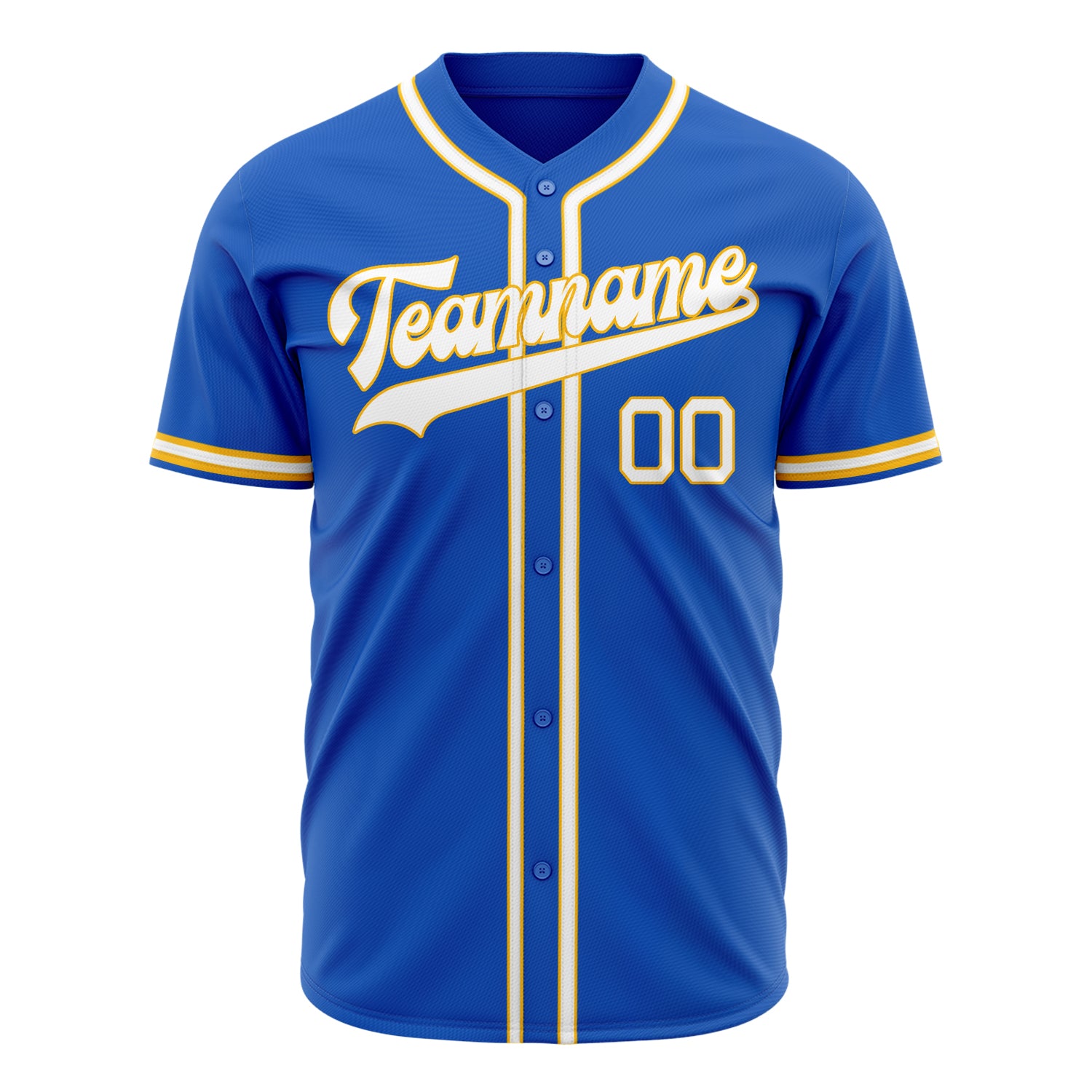 Benutzerdefiniertes Professionelles Donnerblau Weiß Baseballtrikot