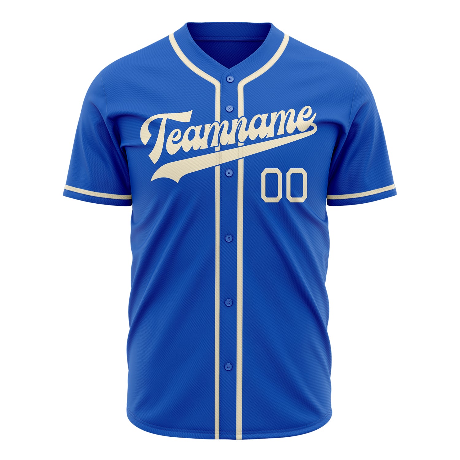 Benutzerdefiniertes Professionelles Donnerblau Creme Baseballtrikot