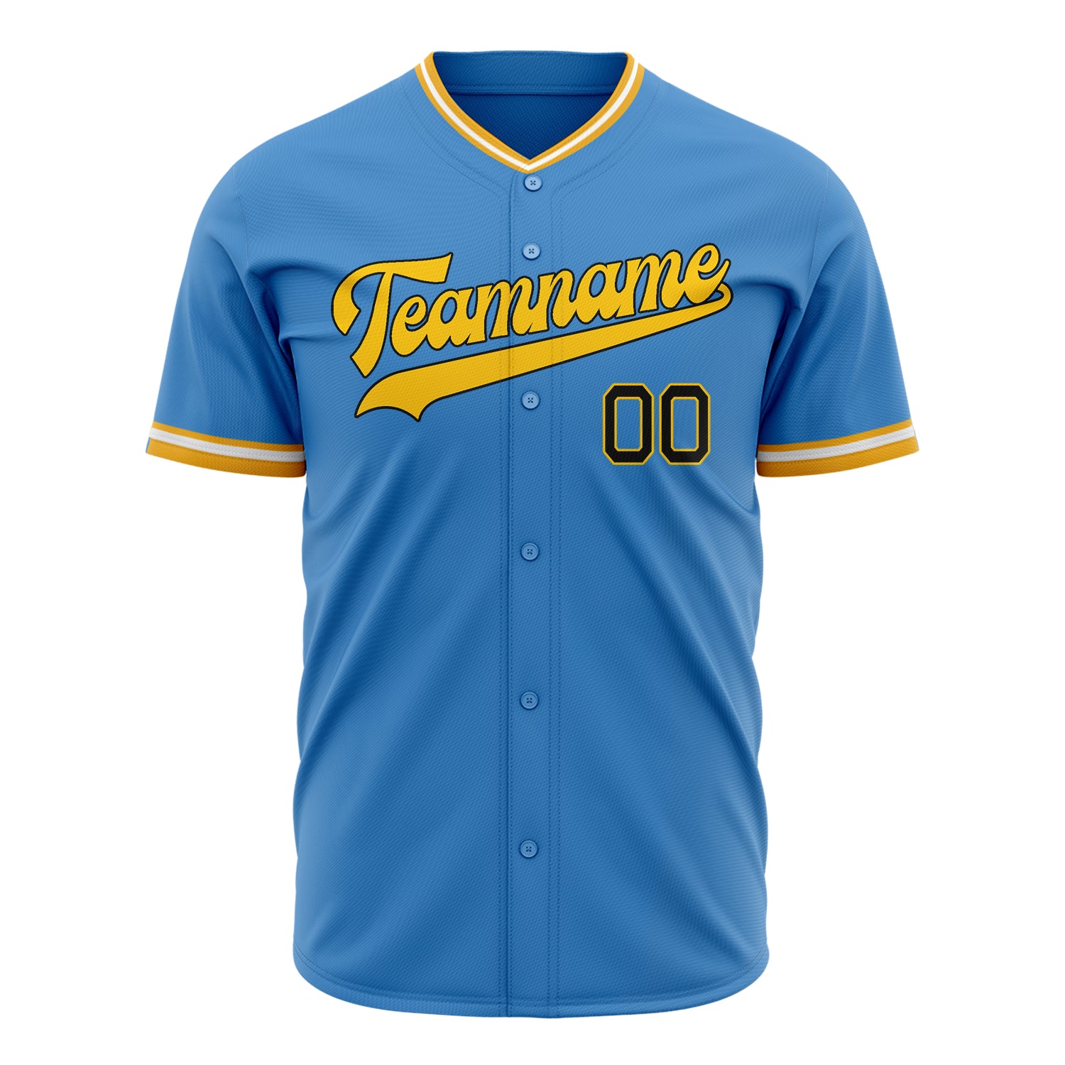 Benutzerdefiniertes Professionelles Puderblau Schwarz Baseballtrikot