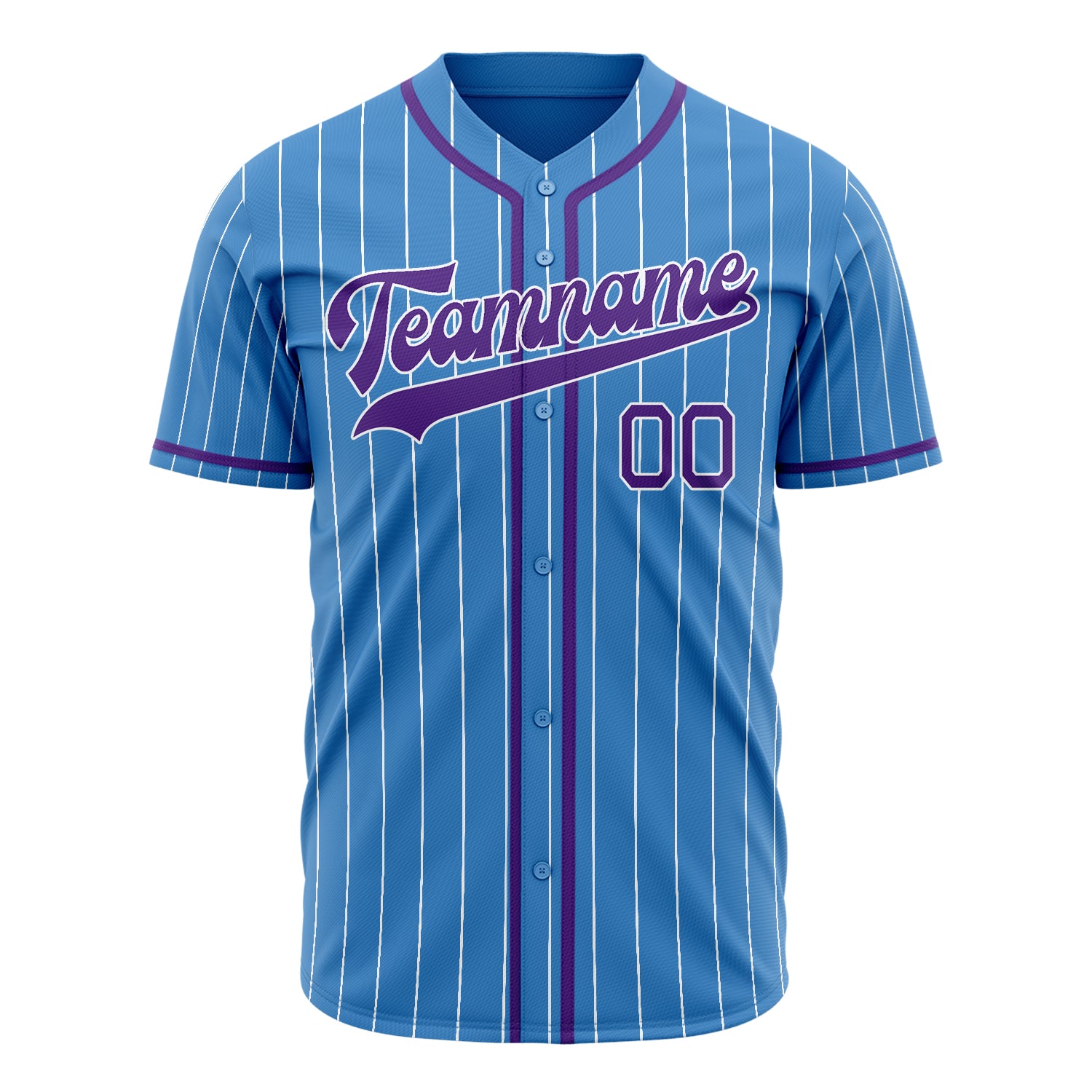 Benutzerdefiniertes Professionelles Puderblau Lila Baseballtrikot