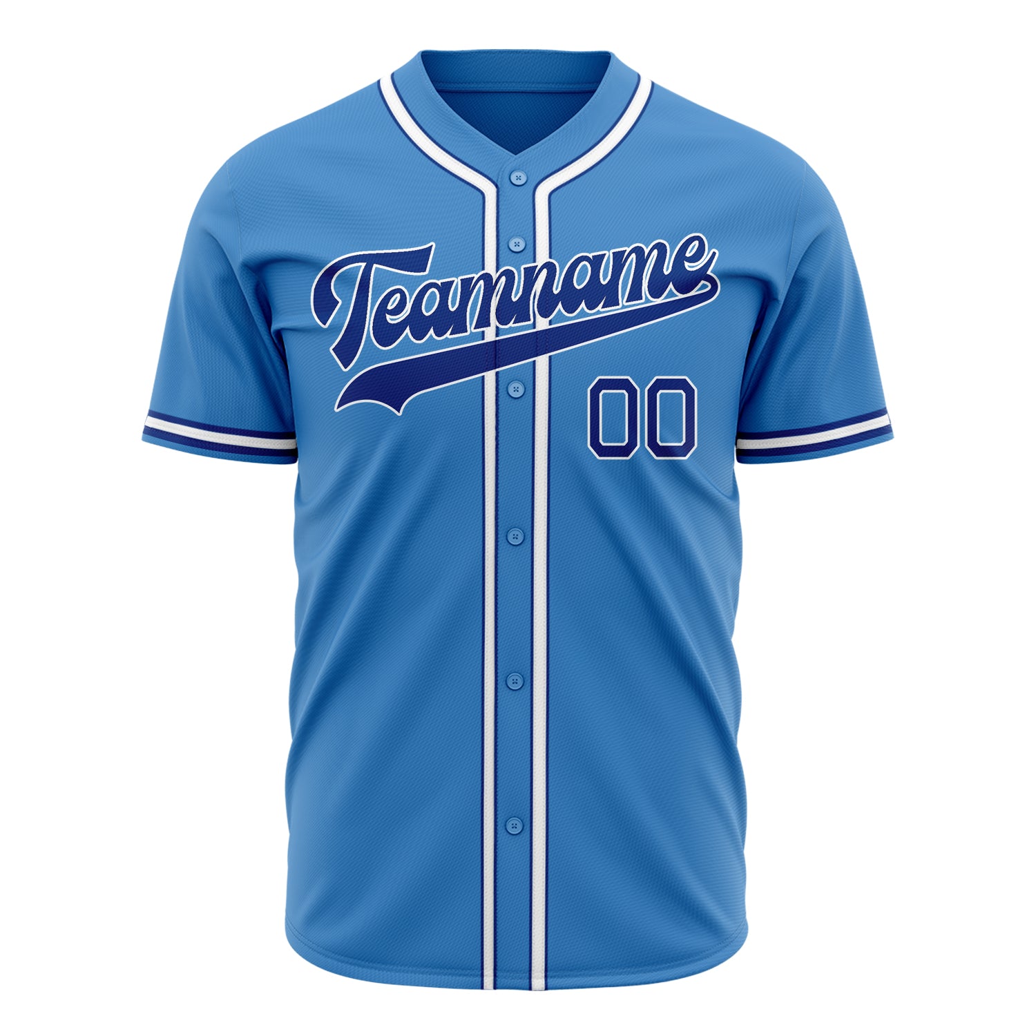 Benutzerdefiniertes Professionelles Puderblau Königsblau Baseballtrikot